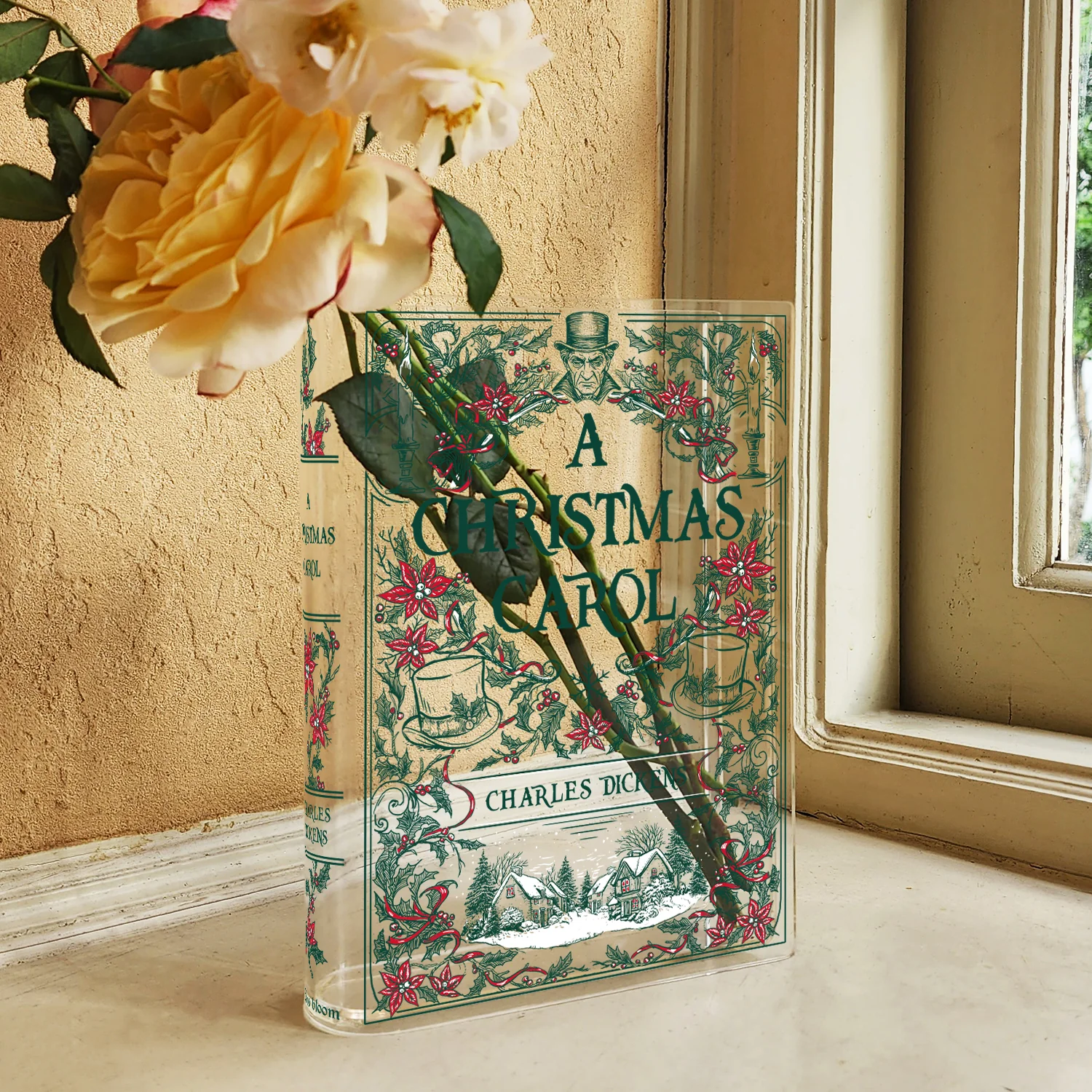 A Christmas Carol Acrylic Book Vase - Image 3