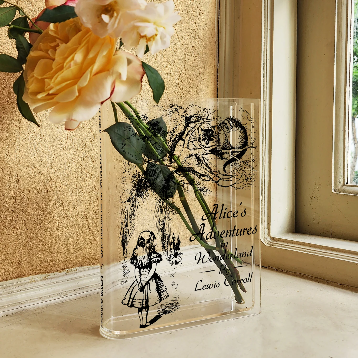 Alice in Wonderland Acrylic Book Vase - Image 3