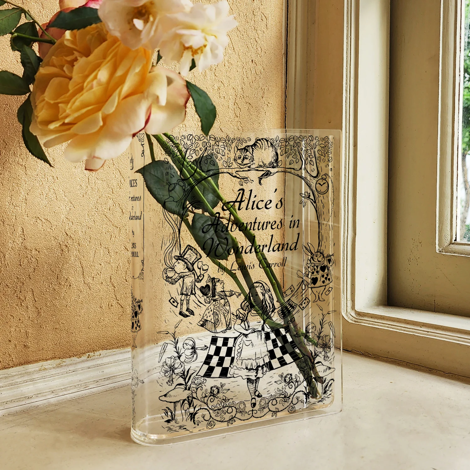 Alice in Wonderland Acrylic Book Vase - II - Image 3