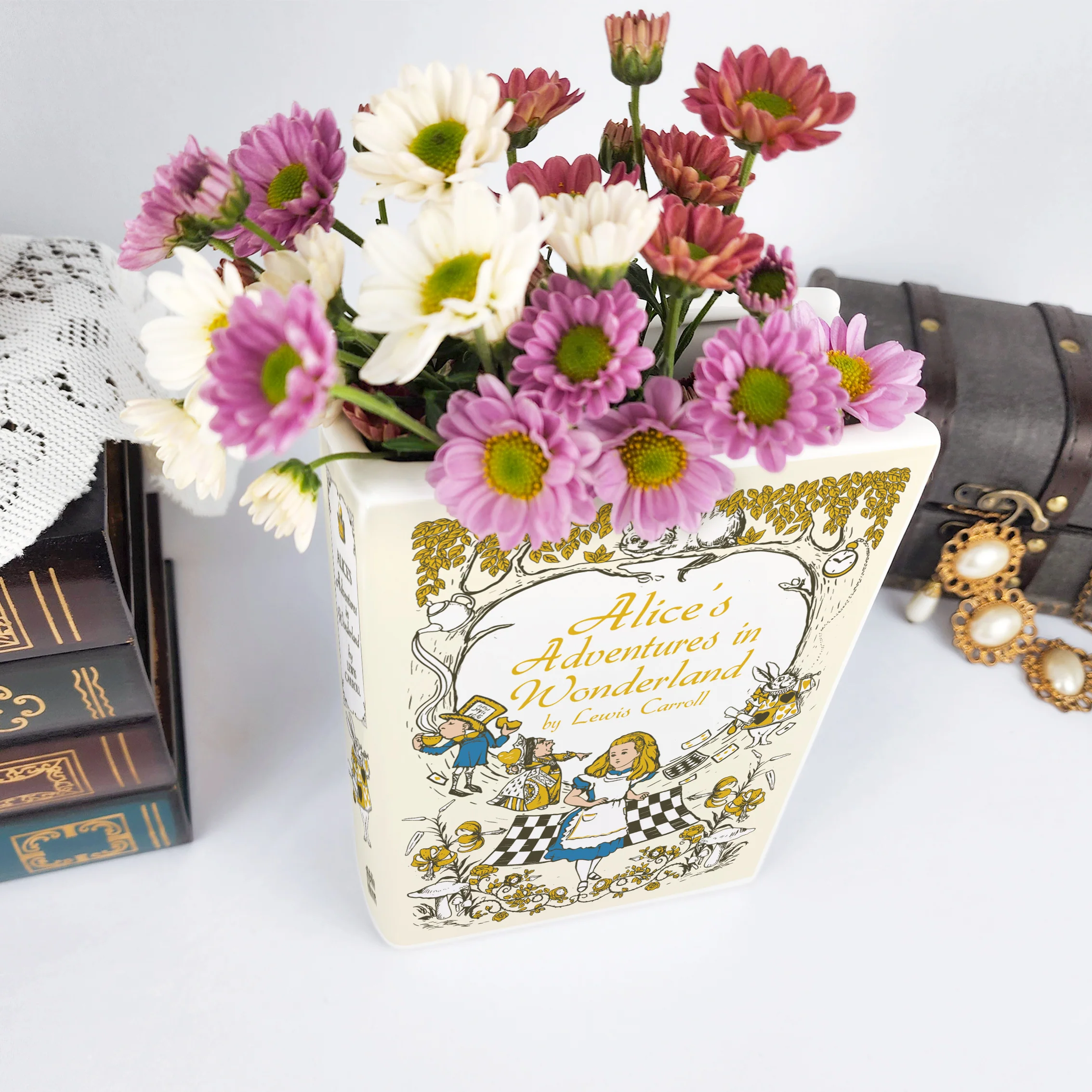 Alice in Wonderland Ceramic Book Vase II - Large - Image 4