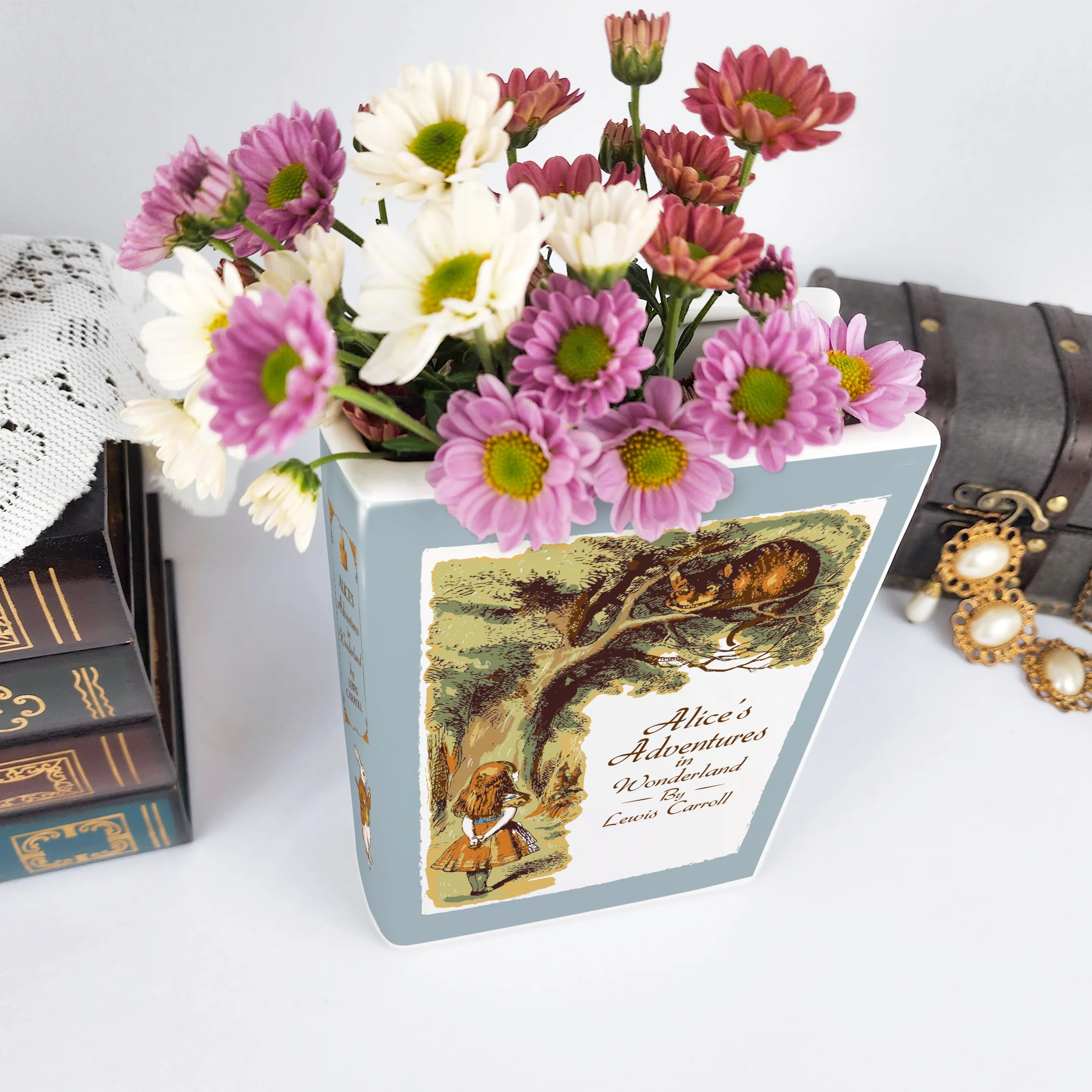 Alice in Wonderland Ceramic Book Vase - Large - Image 5