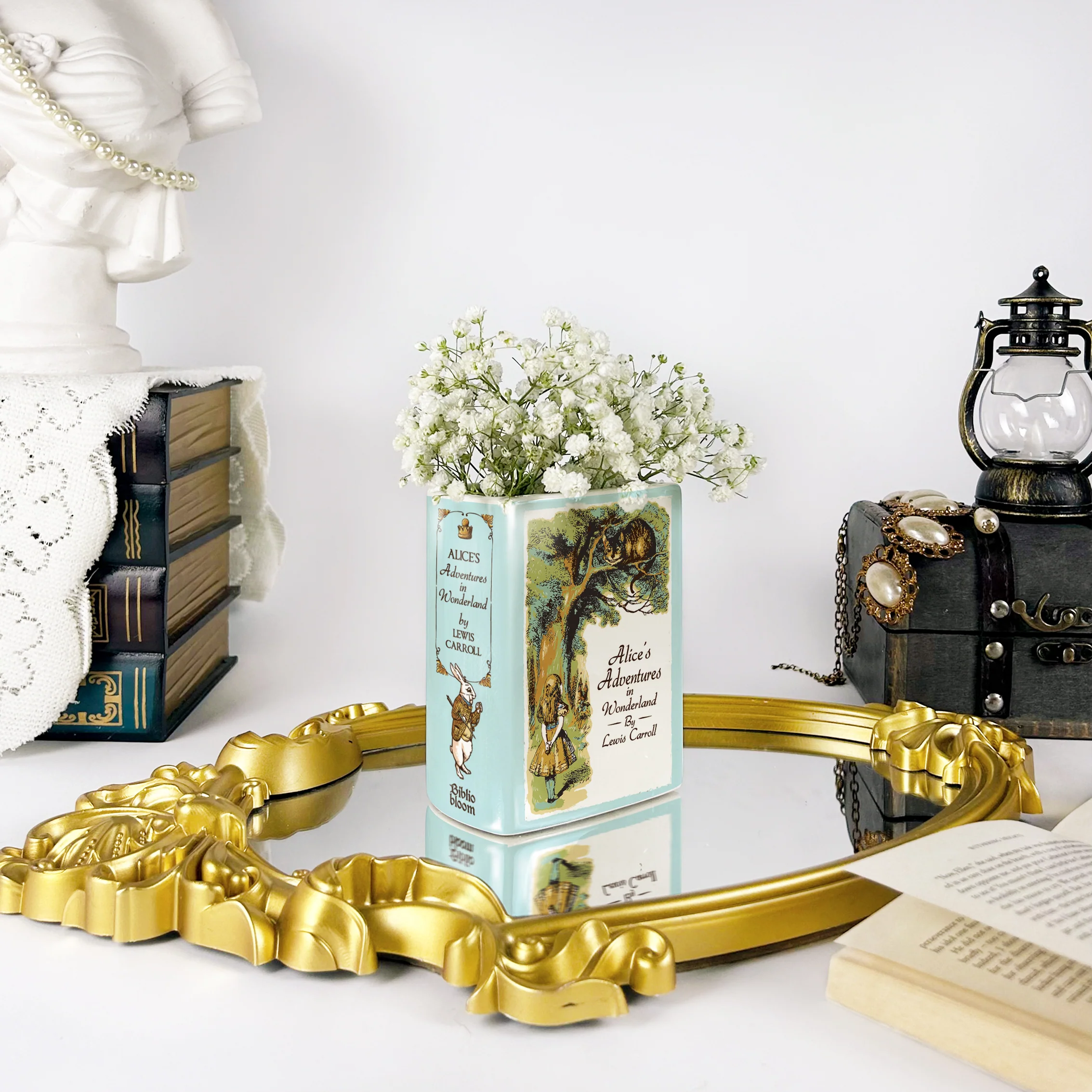 Alice in Wonderland Ceramic Book Vase - Small - Image 3