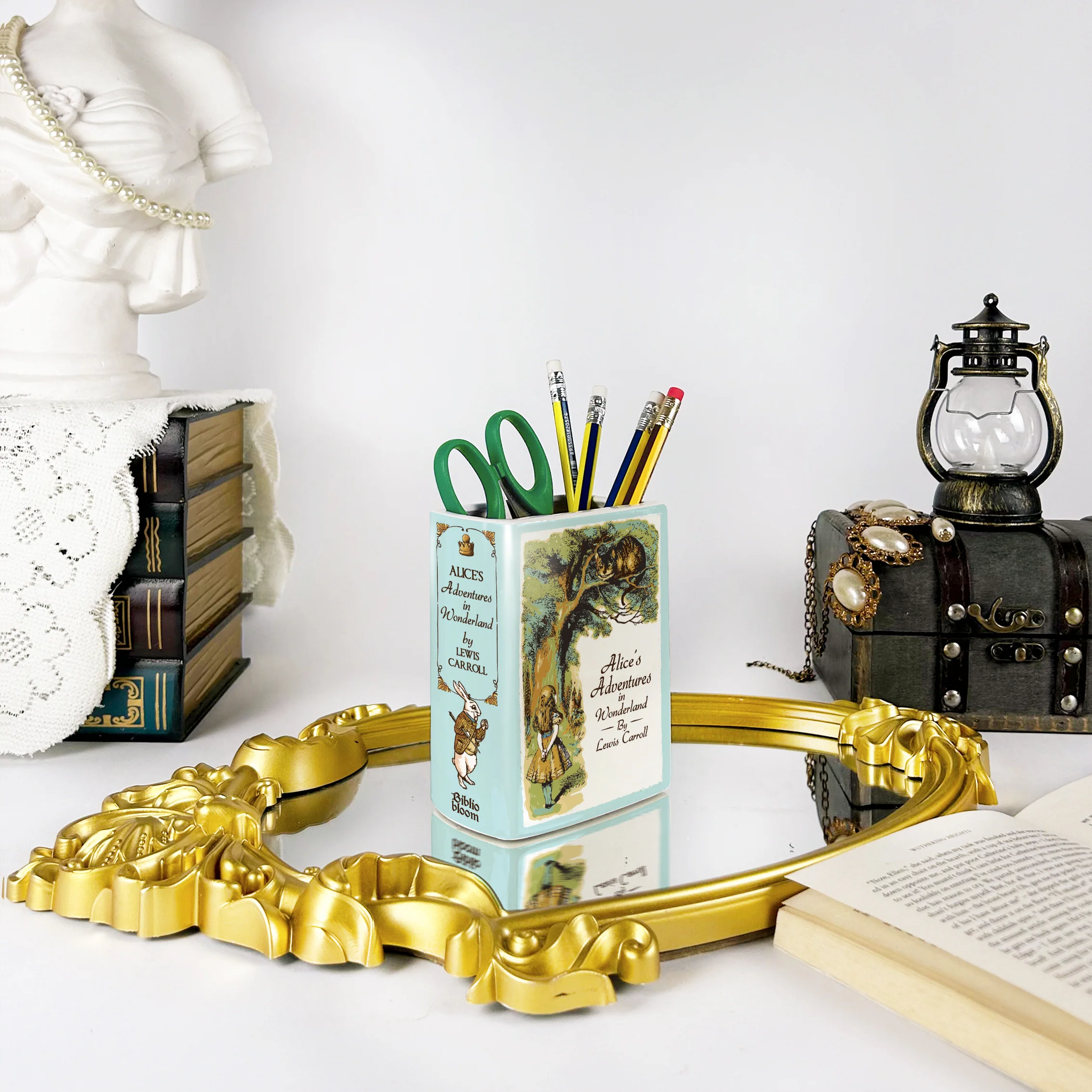 Alice in Wonderland Ceramic Book Vase - Small - Image 4