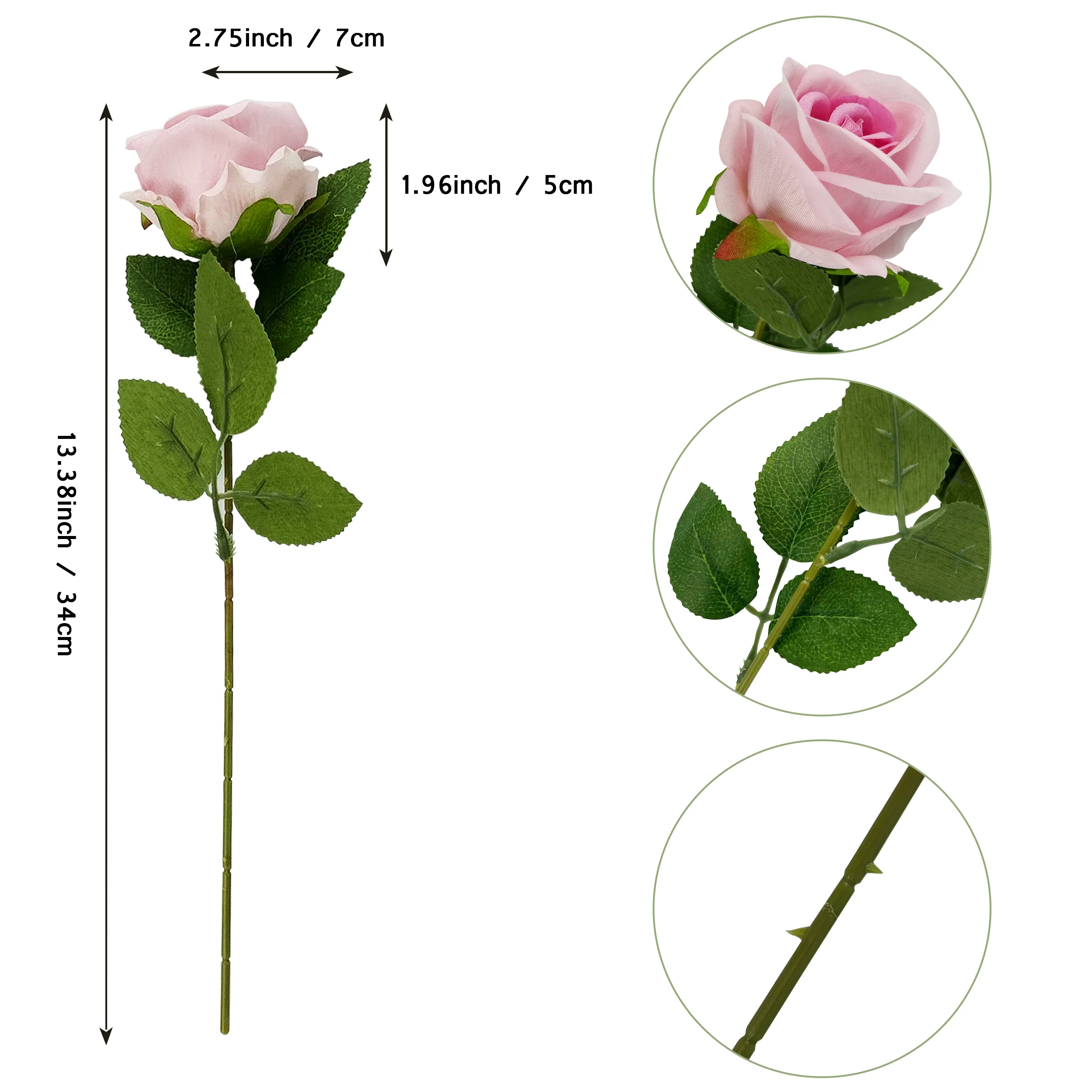8PCS Artificial Roses - Image 4