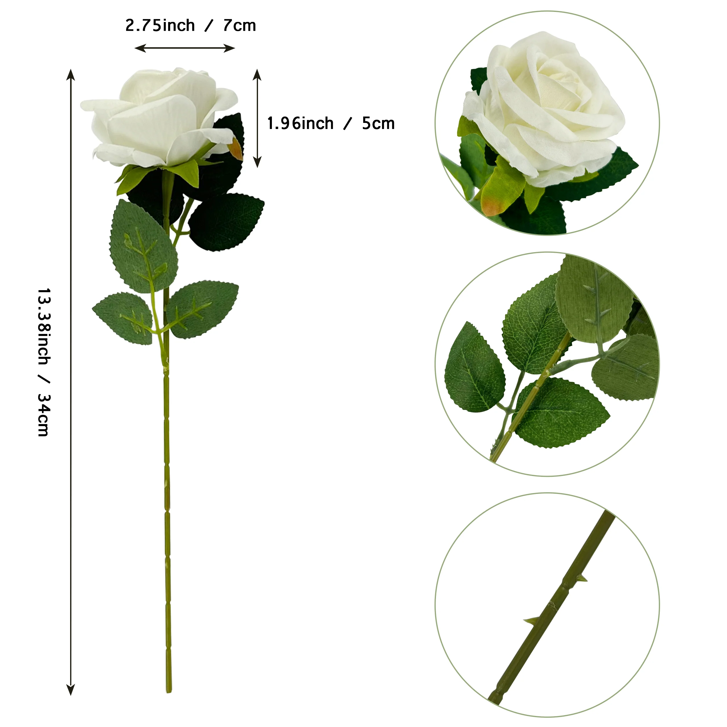 8PCS Artificial Roses - Image 5