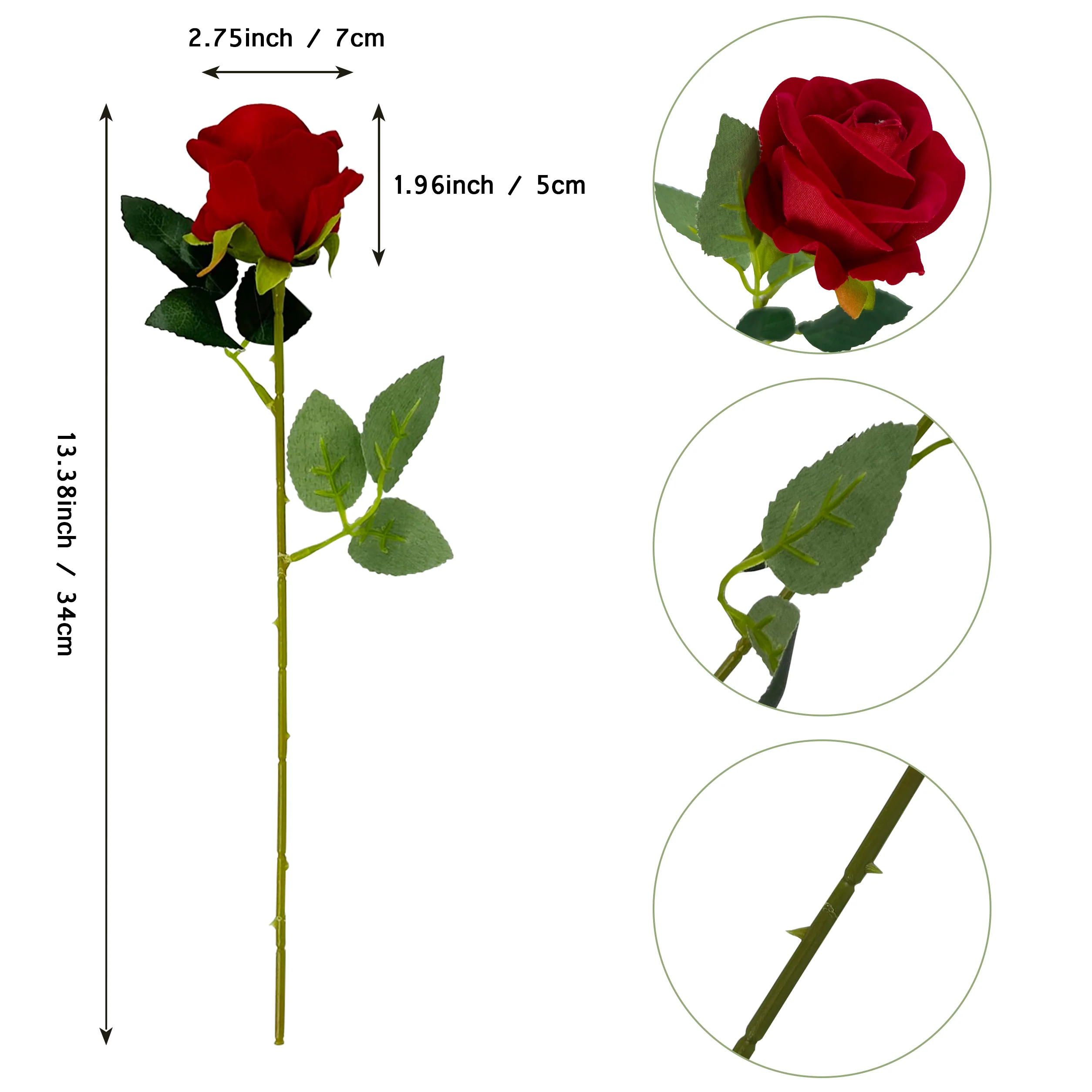 8PCS Artificial Roses - Image 6