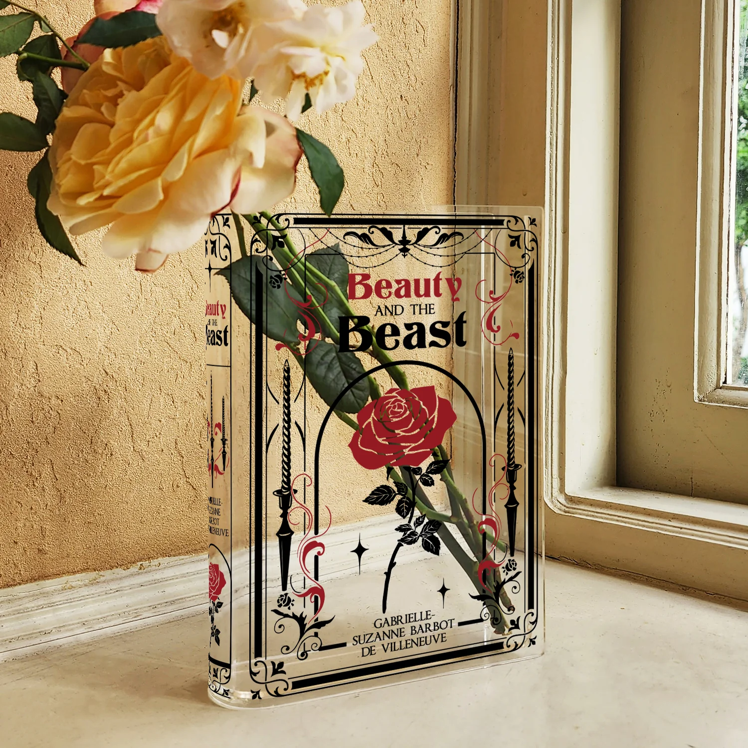 Beauty and the Beast Acrylic Book Vase - II - Image 3