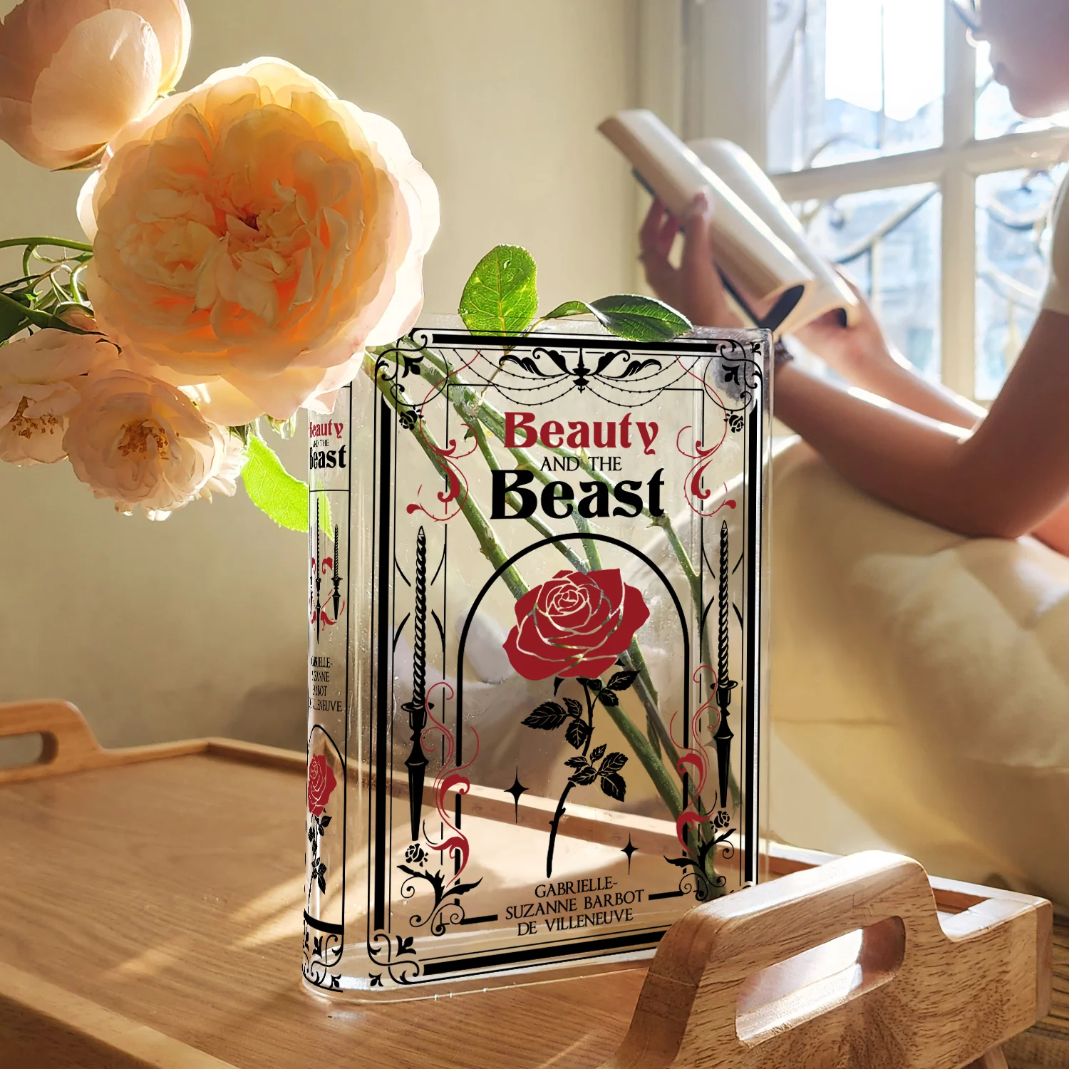 Beauty and the Beast Acrylic Book Vase - II - Image 4