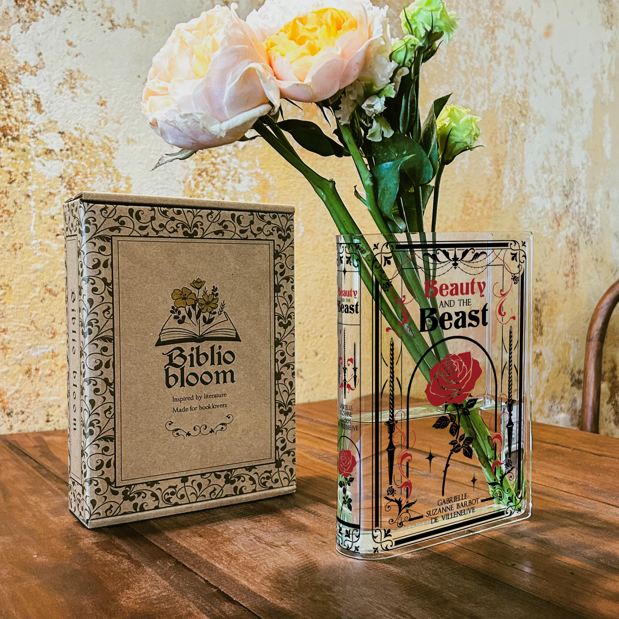 Beauty and the Beast Acrylic Book Vase - II - Image 5
