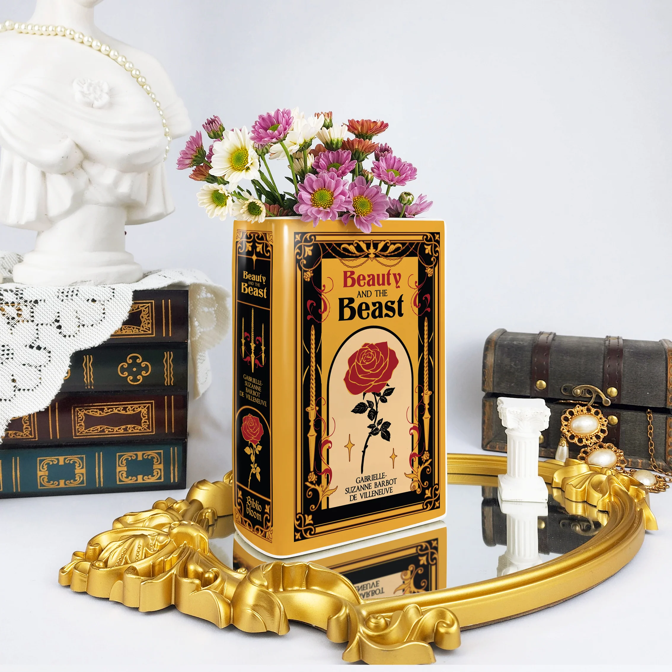 Beauty and the Beast Ceramic Book Vase - Large - Image 3