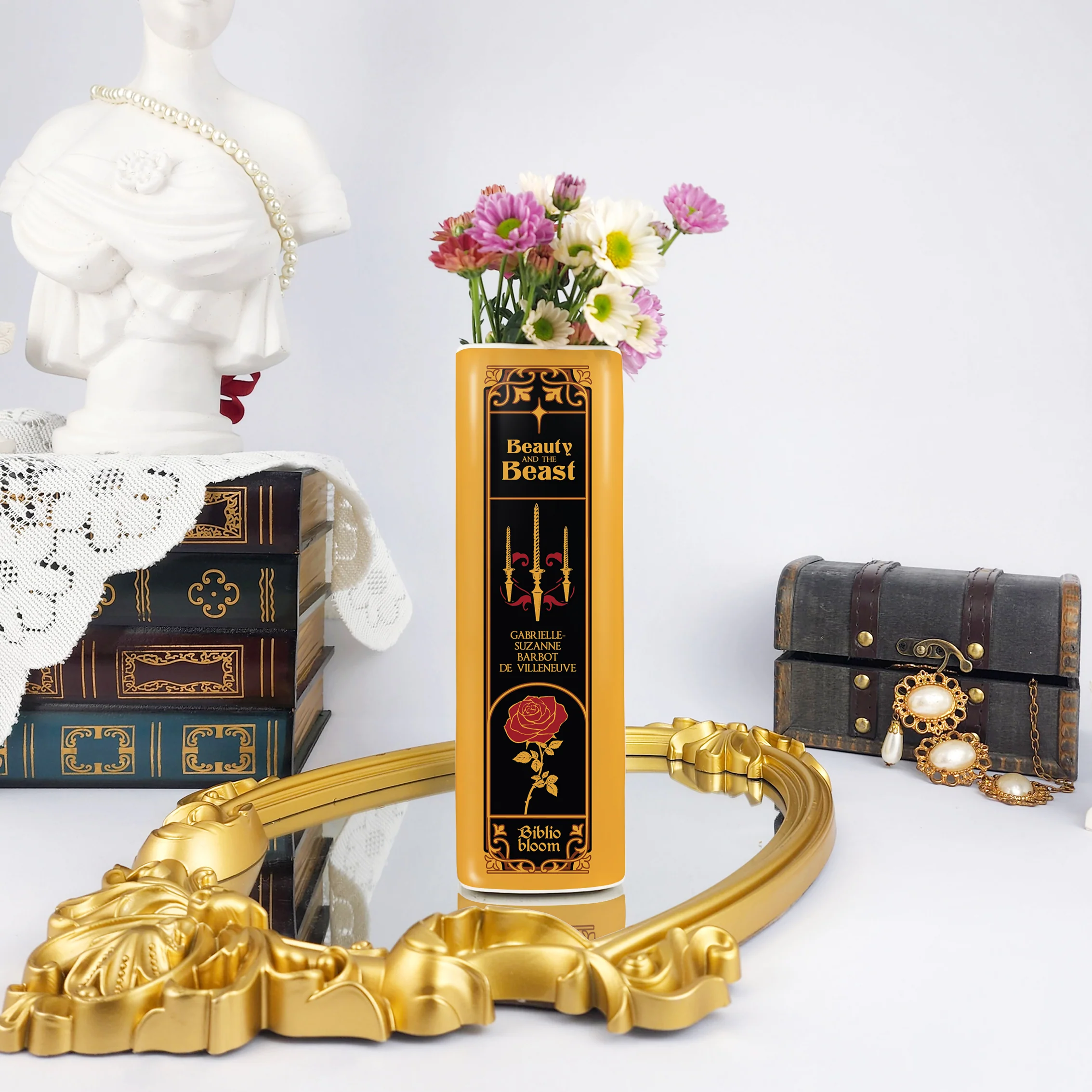 Beauty and the Beast Ceramic Book Vase - Large - Image 4