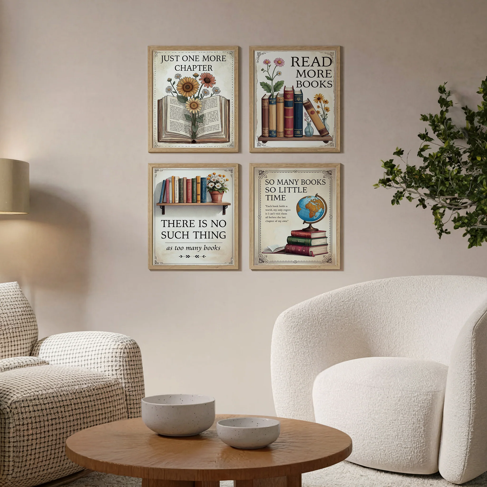 Book Poster I - Set of 4 - 8"x10" Unframed - Image 3