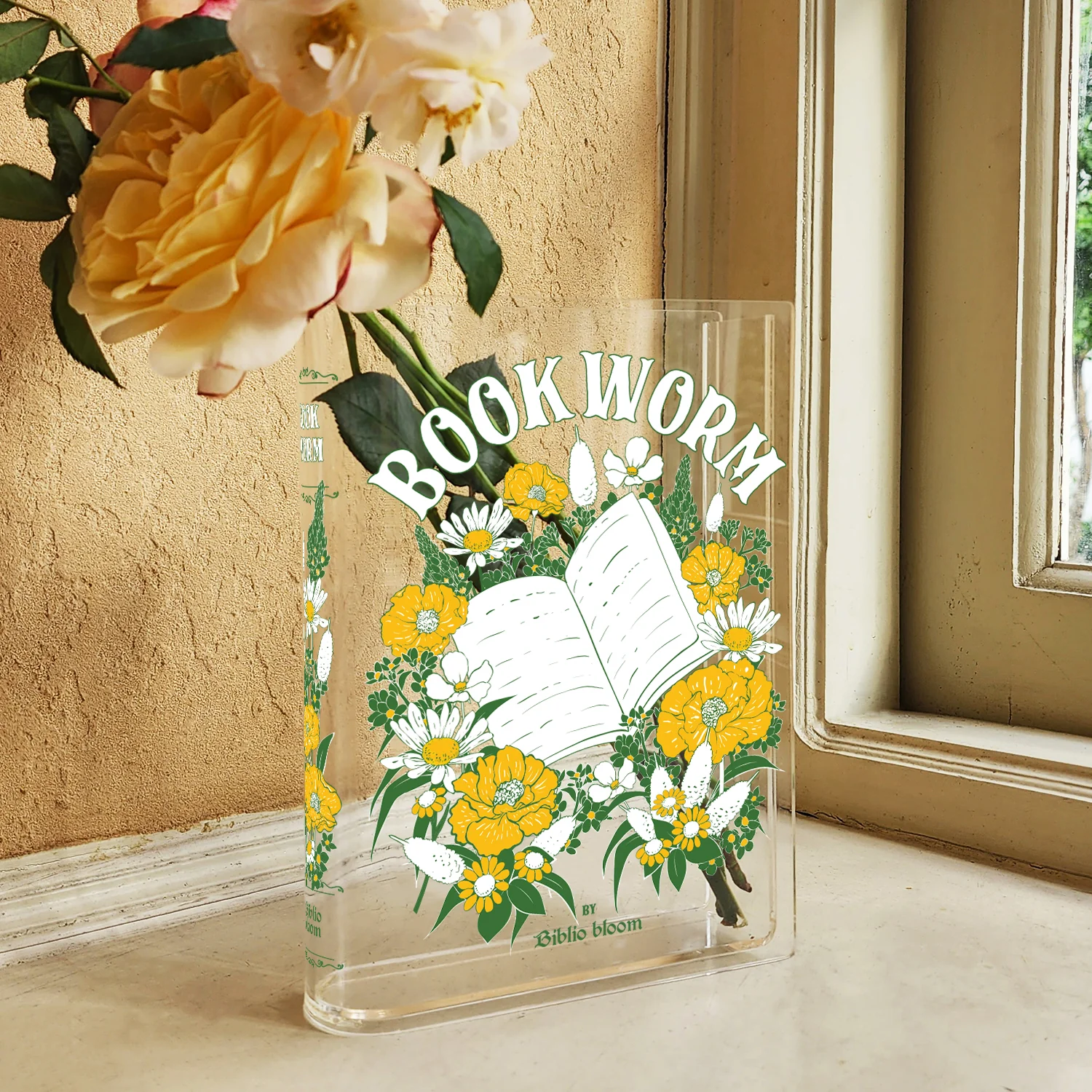 Bookworm Acrylic Book Vase - Image 3