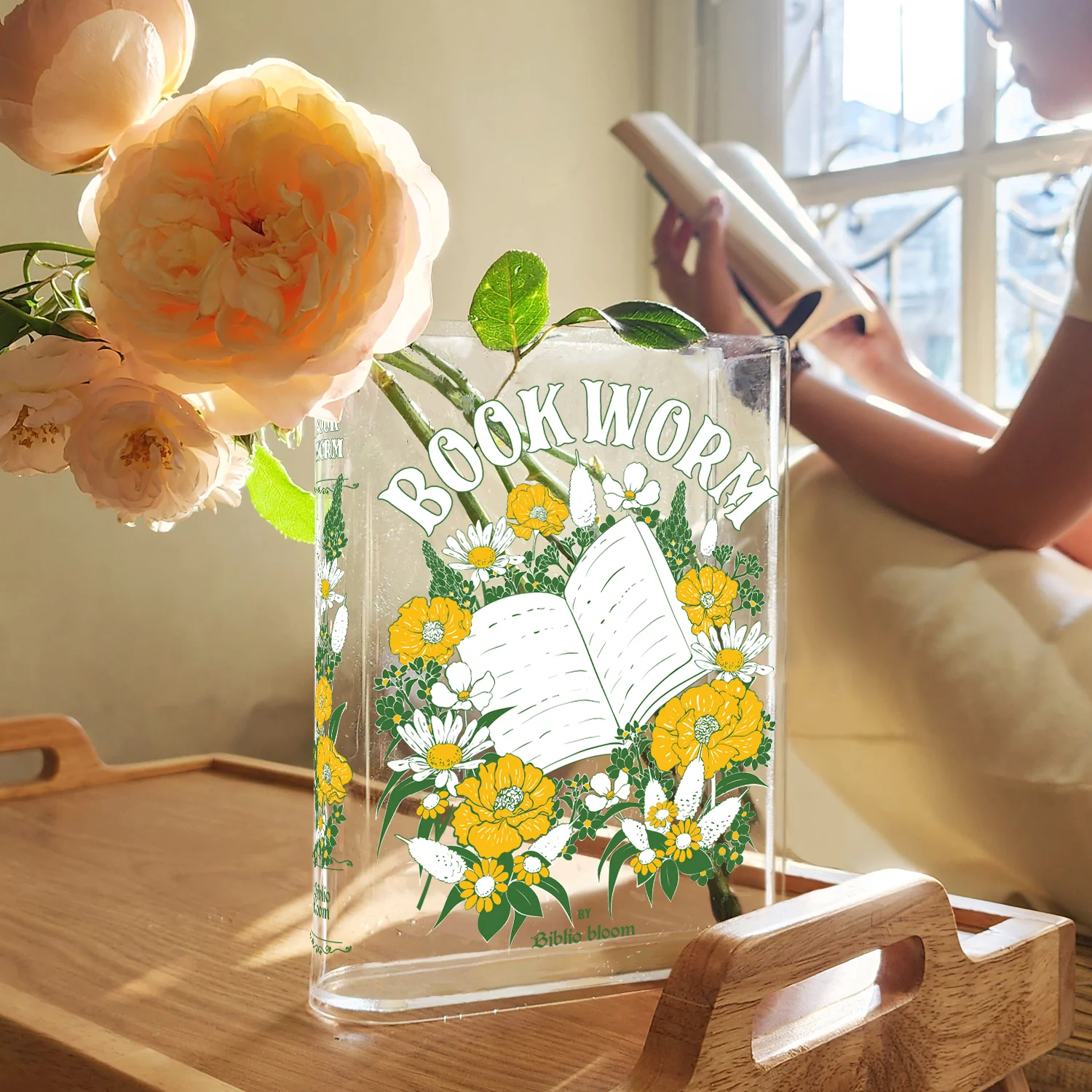 Bookworm Acrylic Book Vase - Image 4