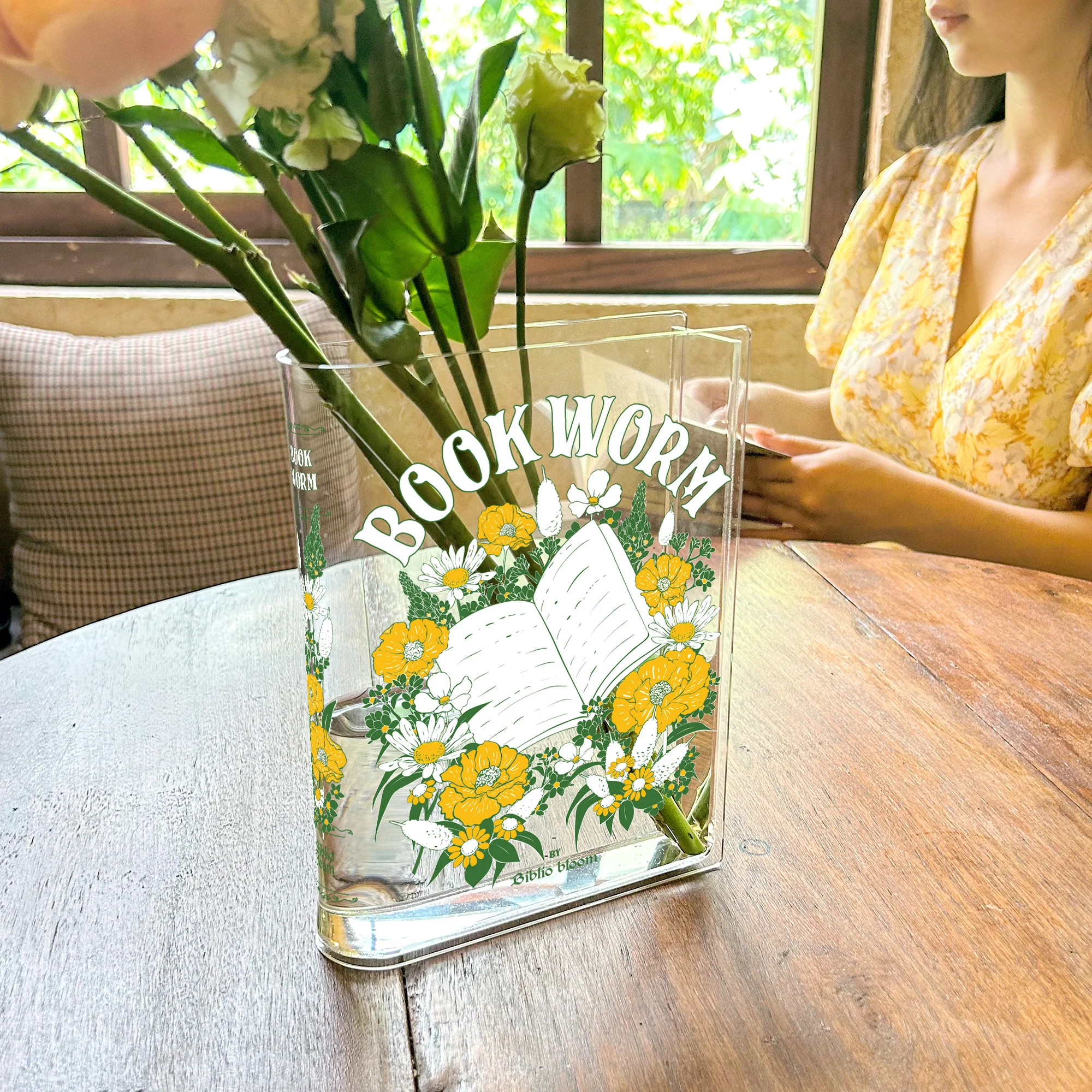 Bookworm Acrylic Book Vase - Image 7