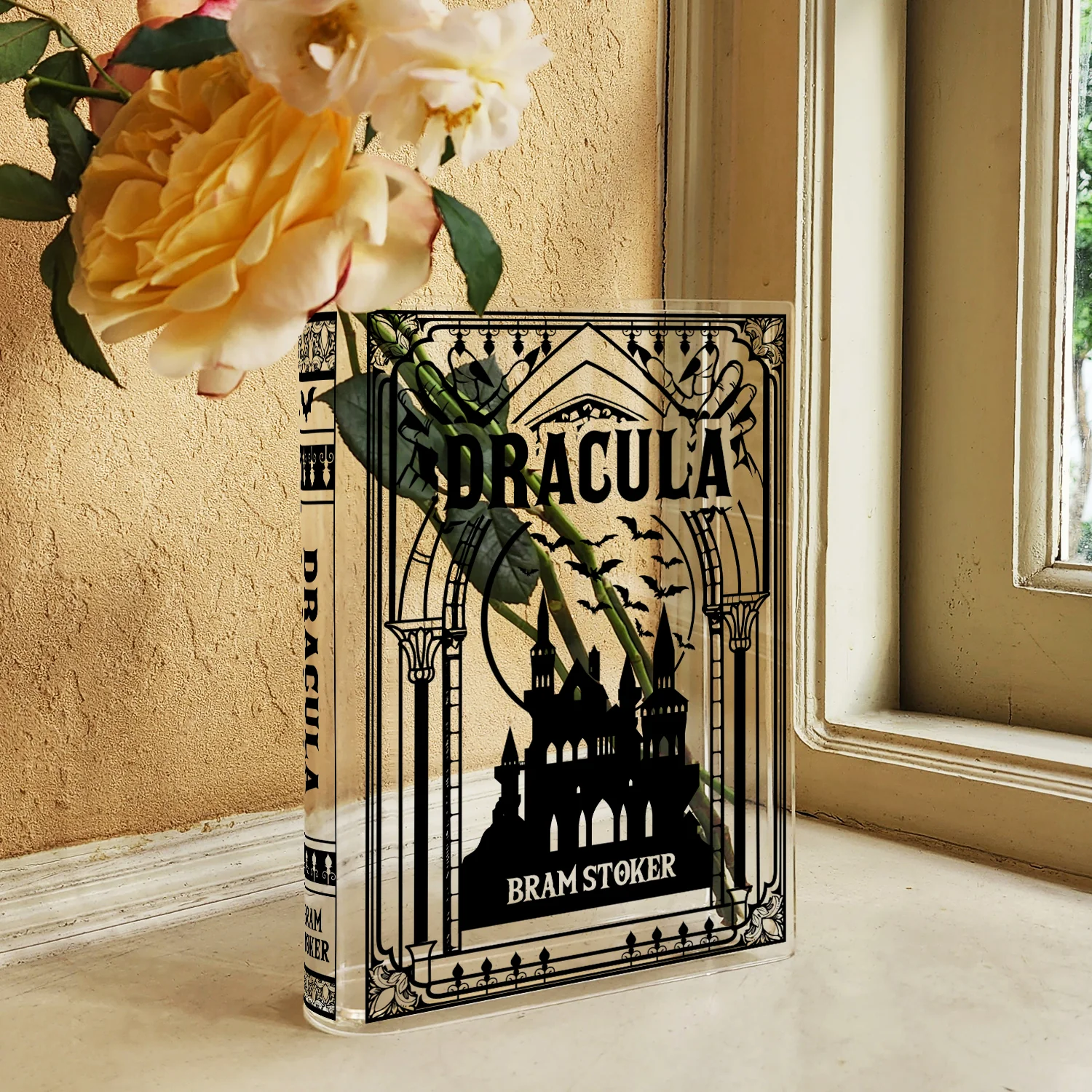 Dracula Acrylic Book Vase - Black - Image 3