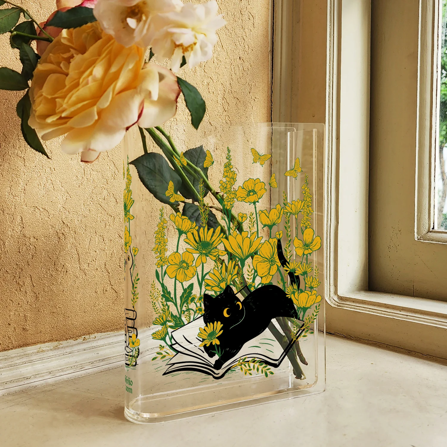 Cat Acrylic Book Vase - Image 3