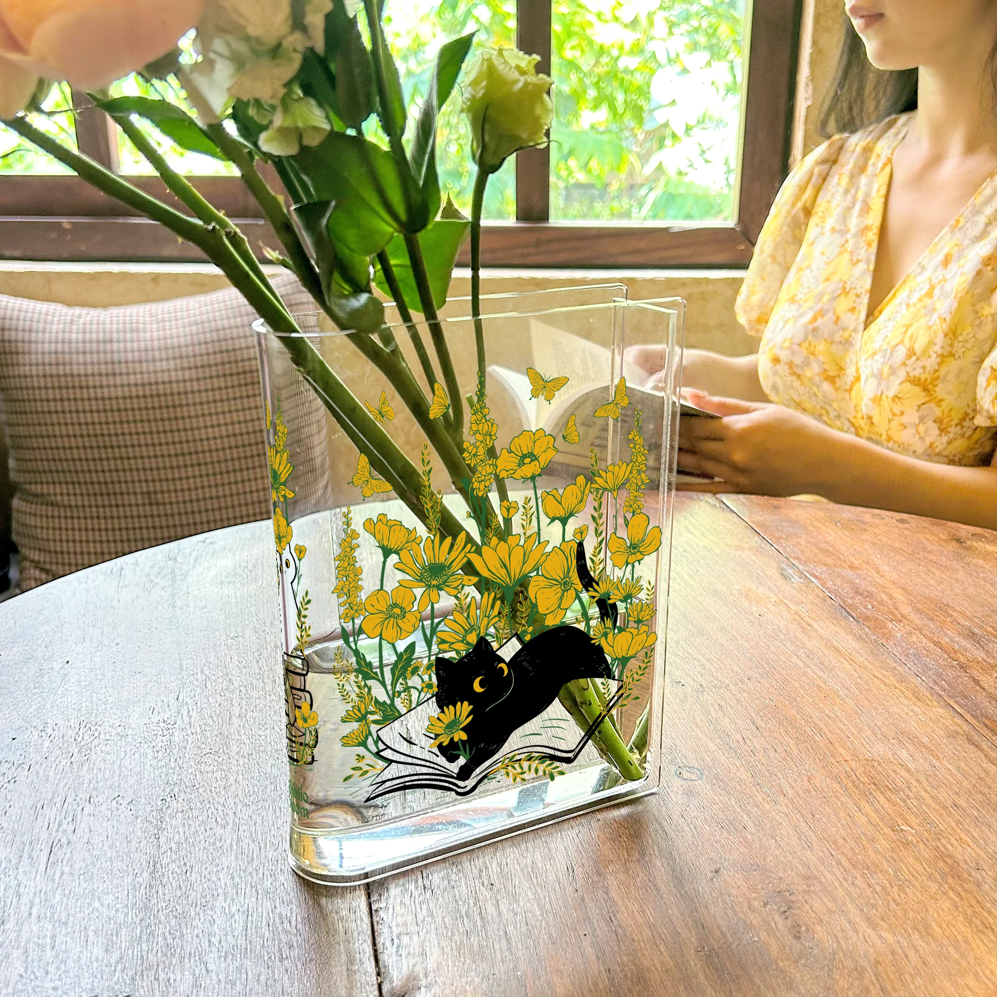 Cat Acrylic Book Vase - Image 6