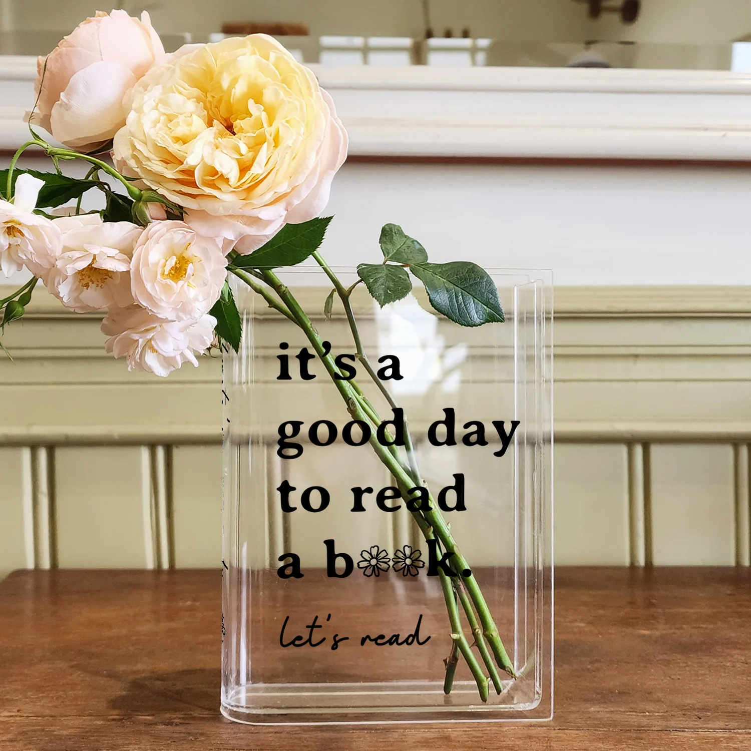 Good Day To Read A Book Acrylic Book Vase - Image 6