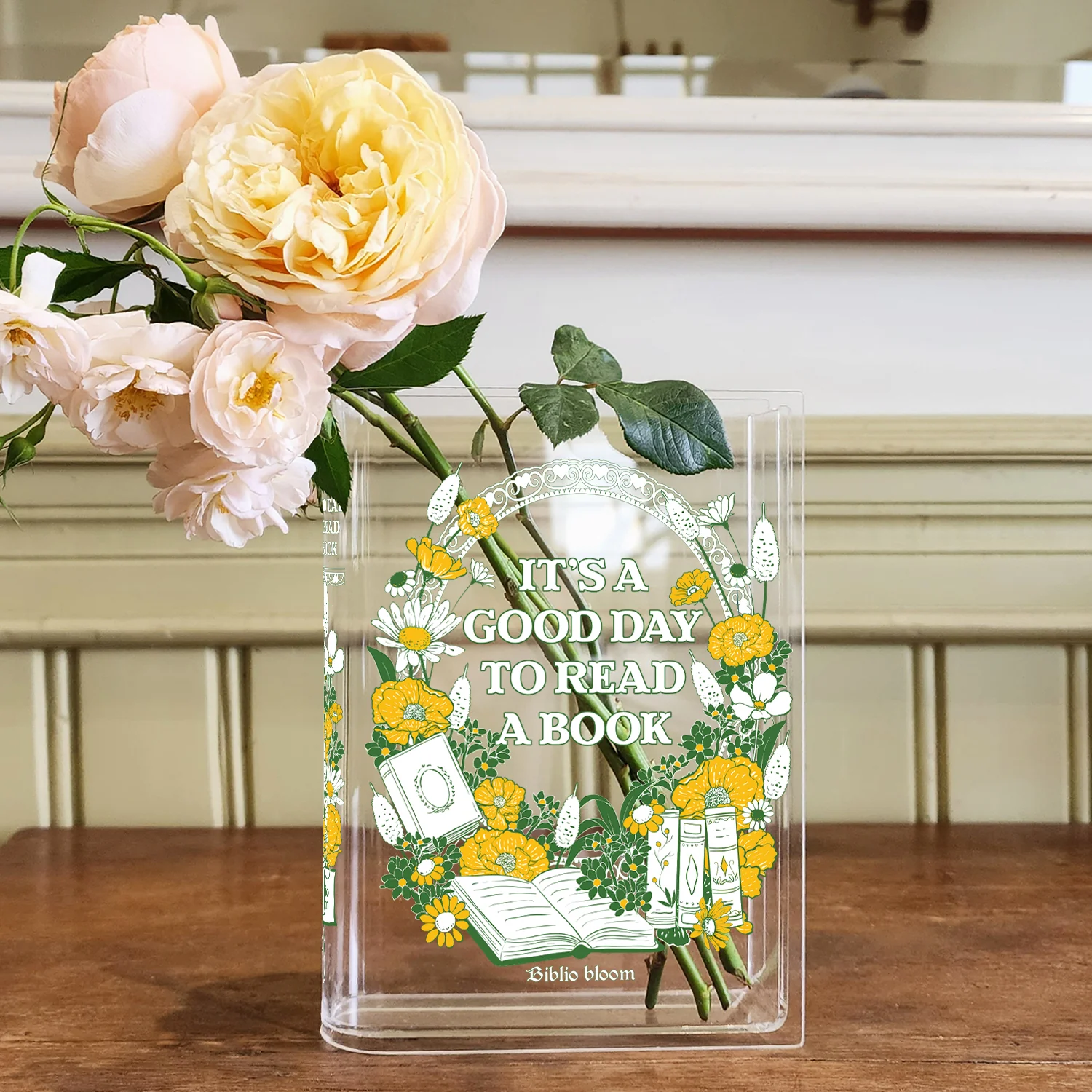 Good Day To Read A Book Acrylic Book Vase - II - Image 6