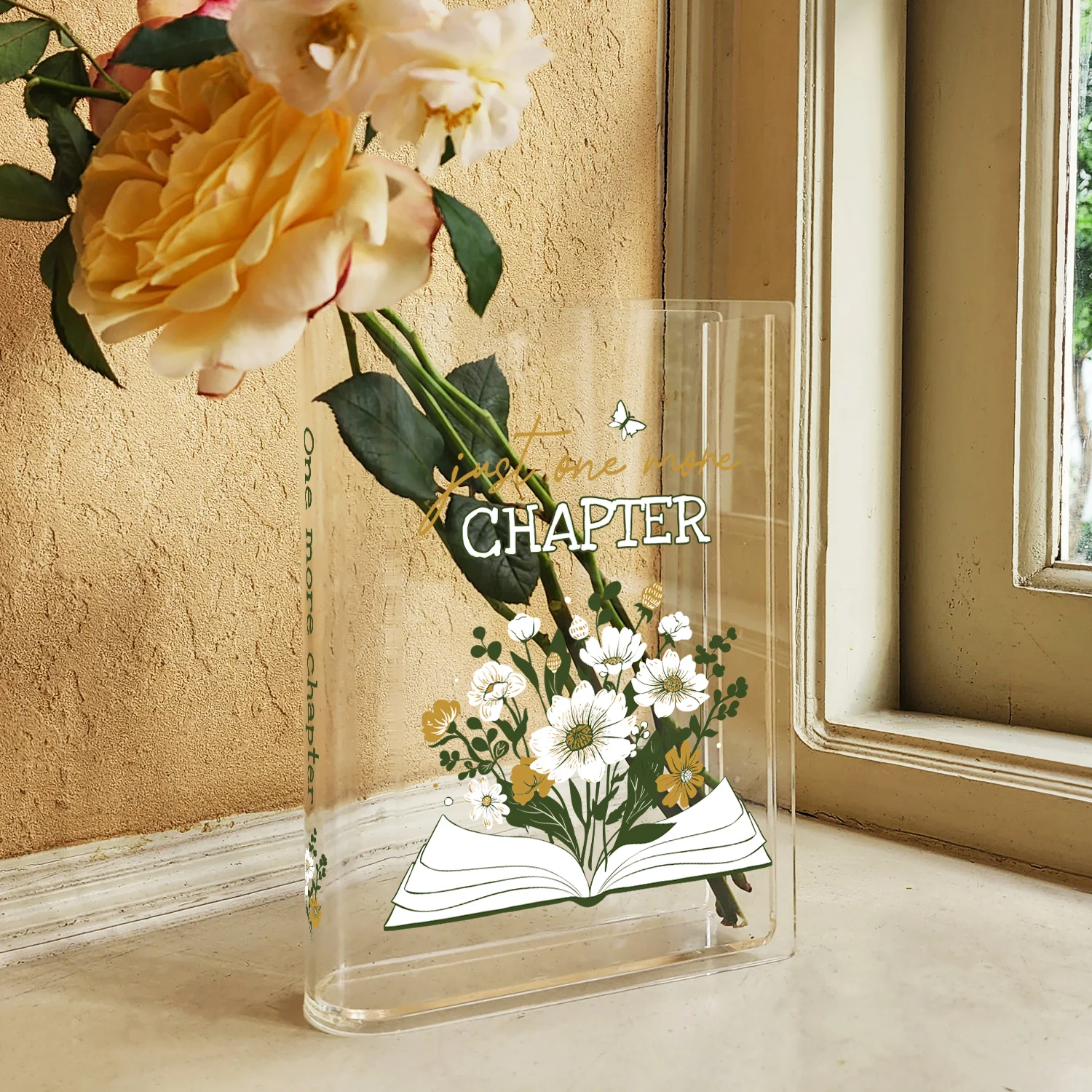 Just One More Chapter Acrylic Book Vase - Colorful - Image 3