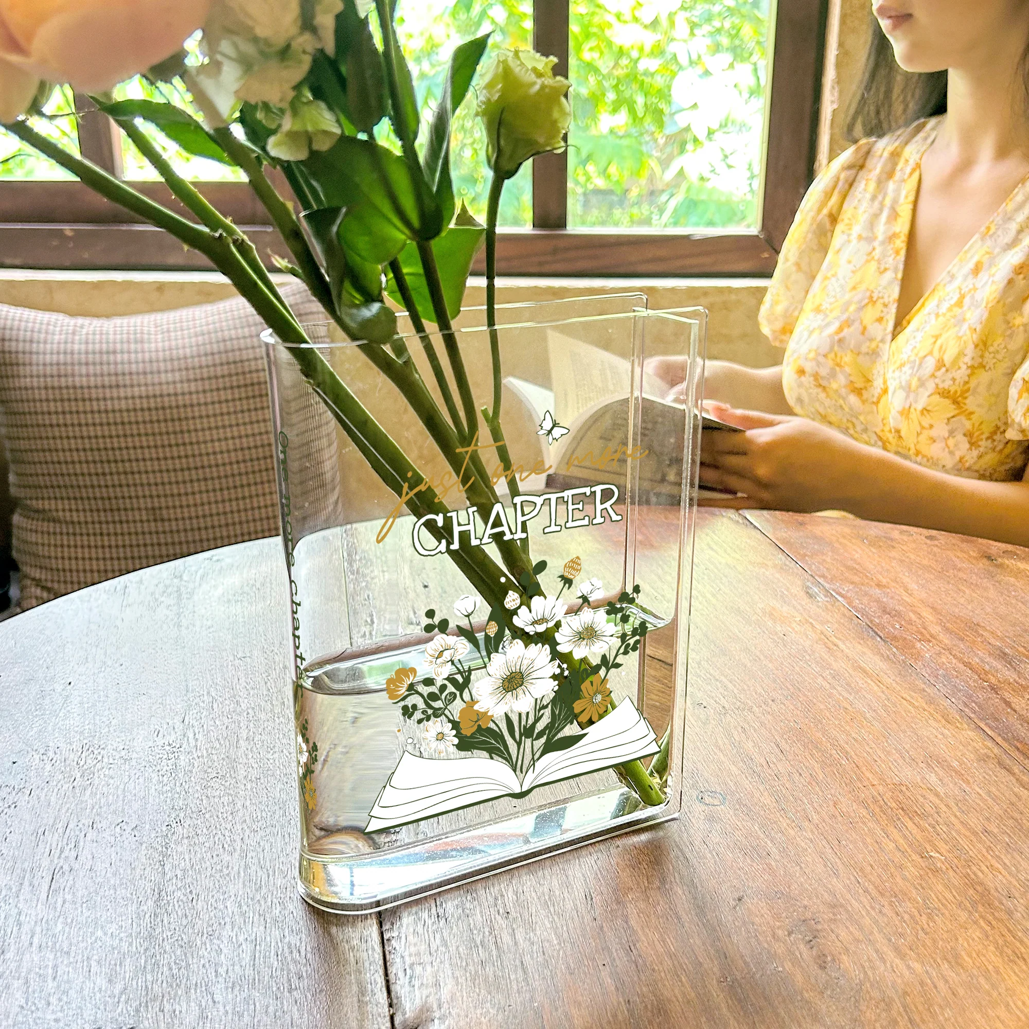 Just One More Chapter Acrylic Book Vase - Colorful - Image 6