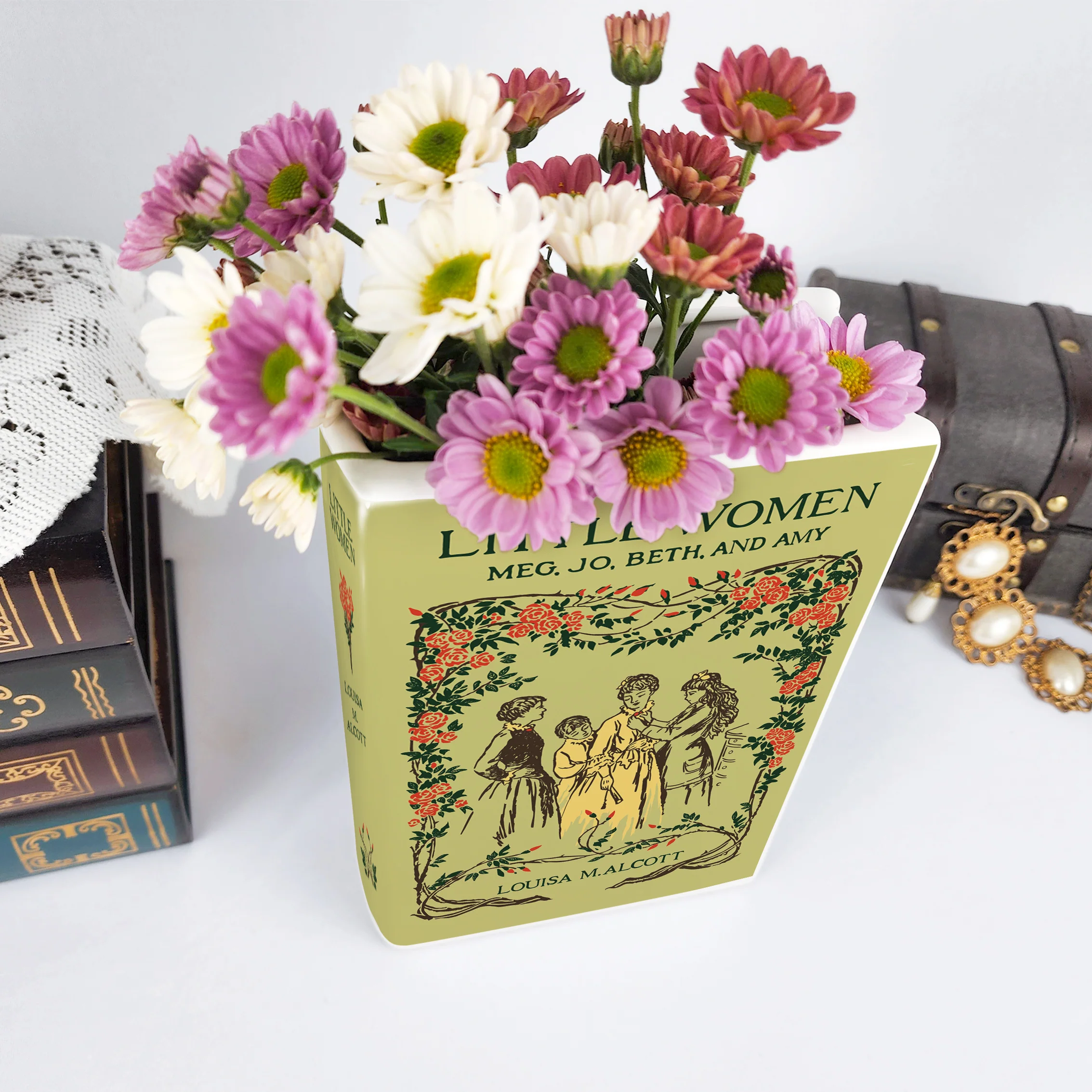 Little Women Ceramic Book Vase - Large - Image 5