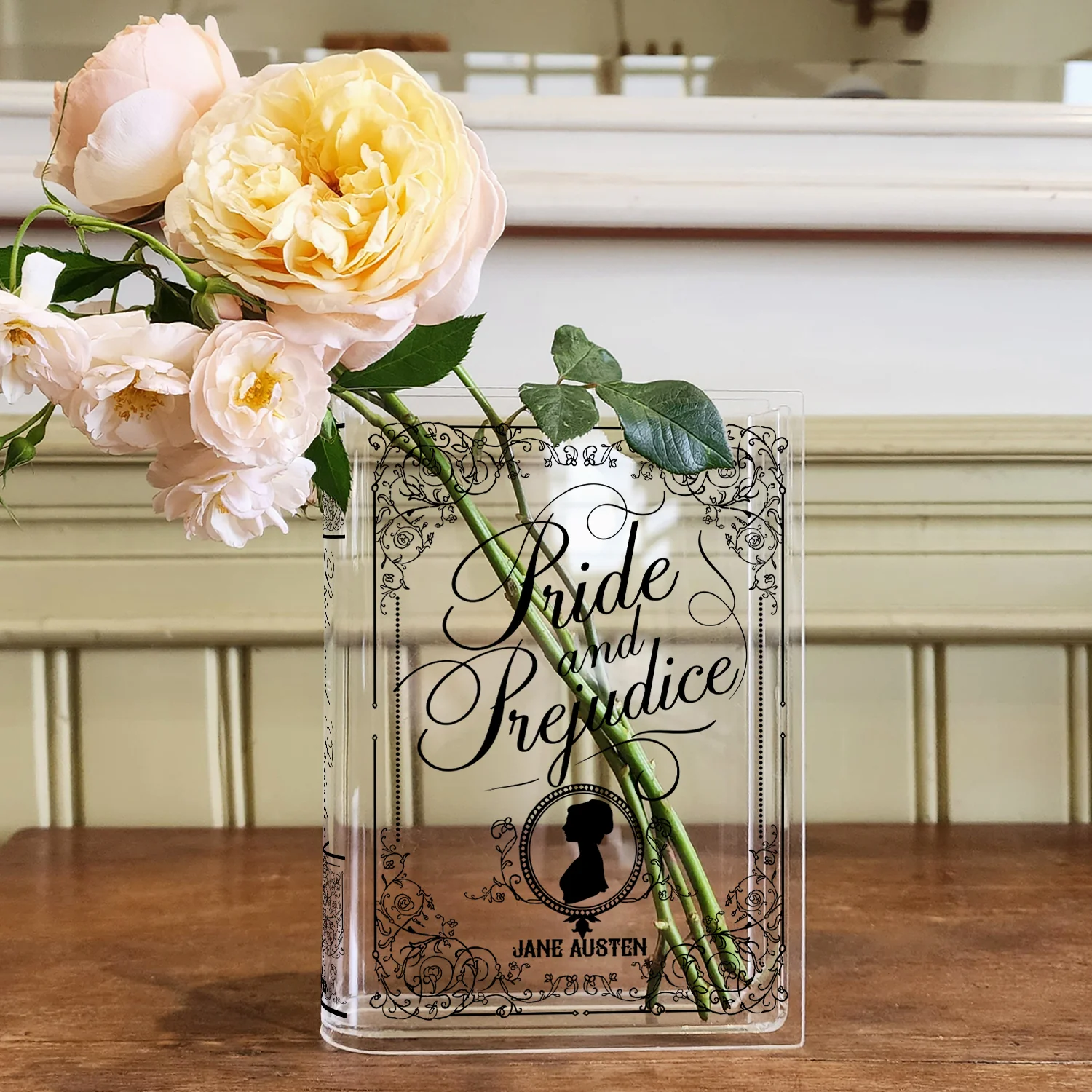 Pride and Prejudice Acrylic Book Vase - II - Black - Image 6