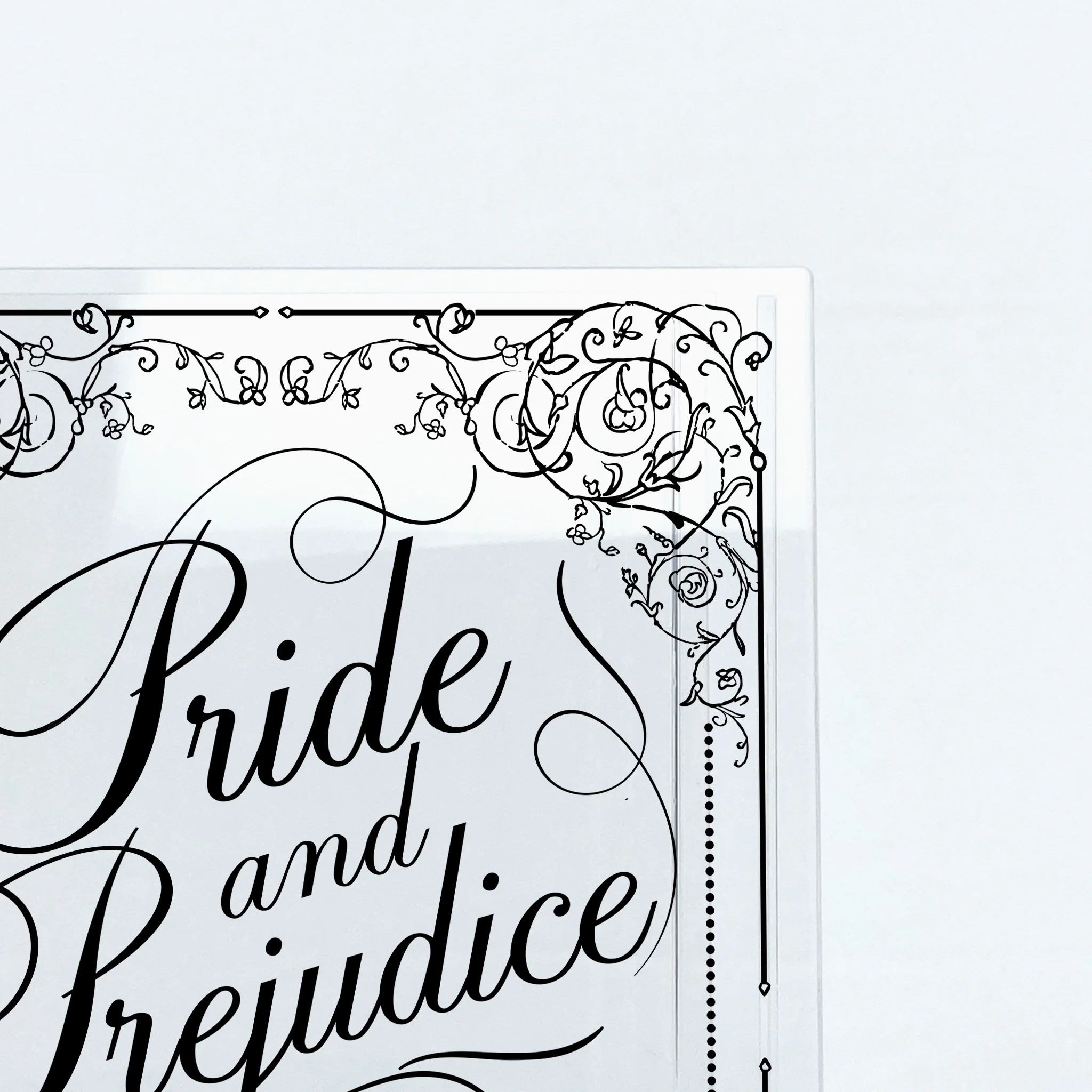Pride and Prejudice Acrylic Book Vase - II - Black - Image 9