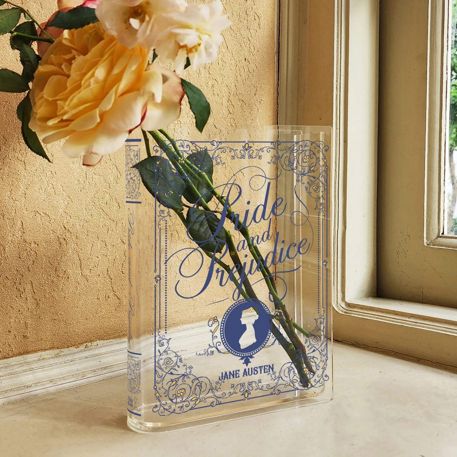 Pride and Prejudice Acrylic Book Vase - II - Colorful - Image 3