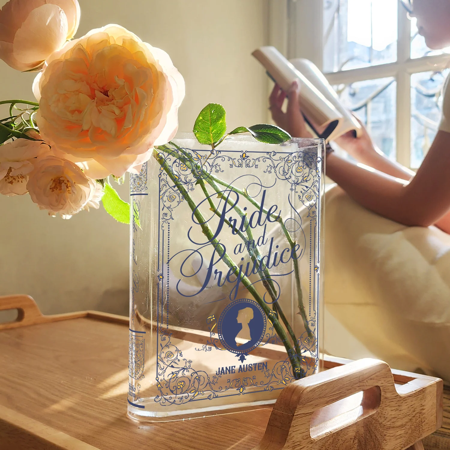 Pride and Prejudice Acrylic Book Vase - II - Colorful - Image 4