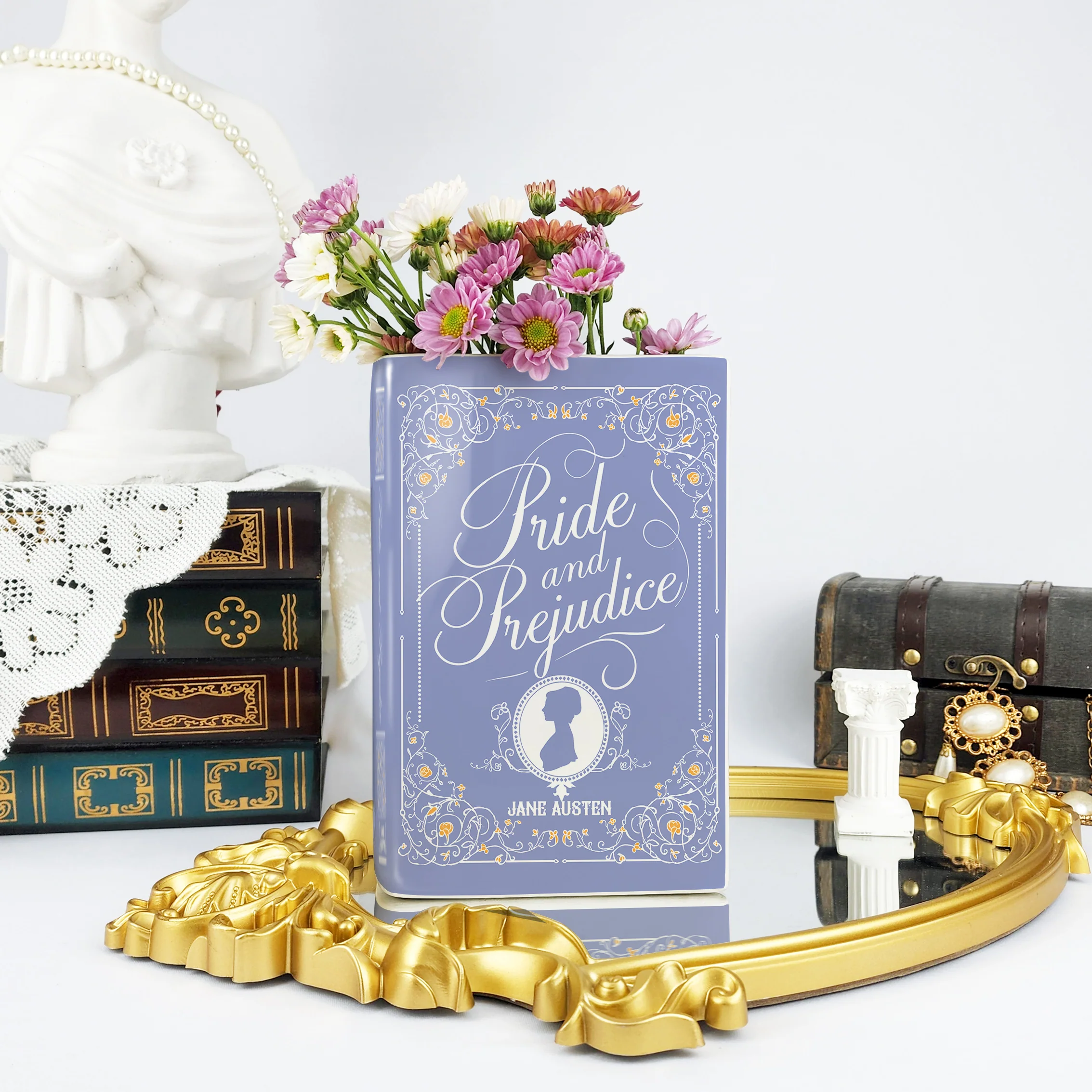 Pride and Prejudice Ceramic Book Vase - II - Large - Image 3