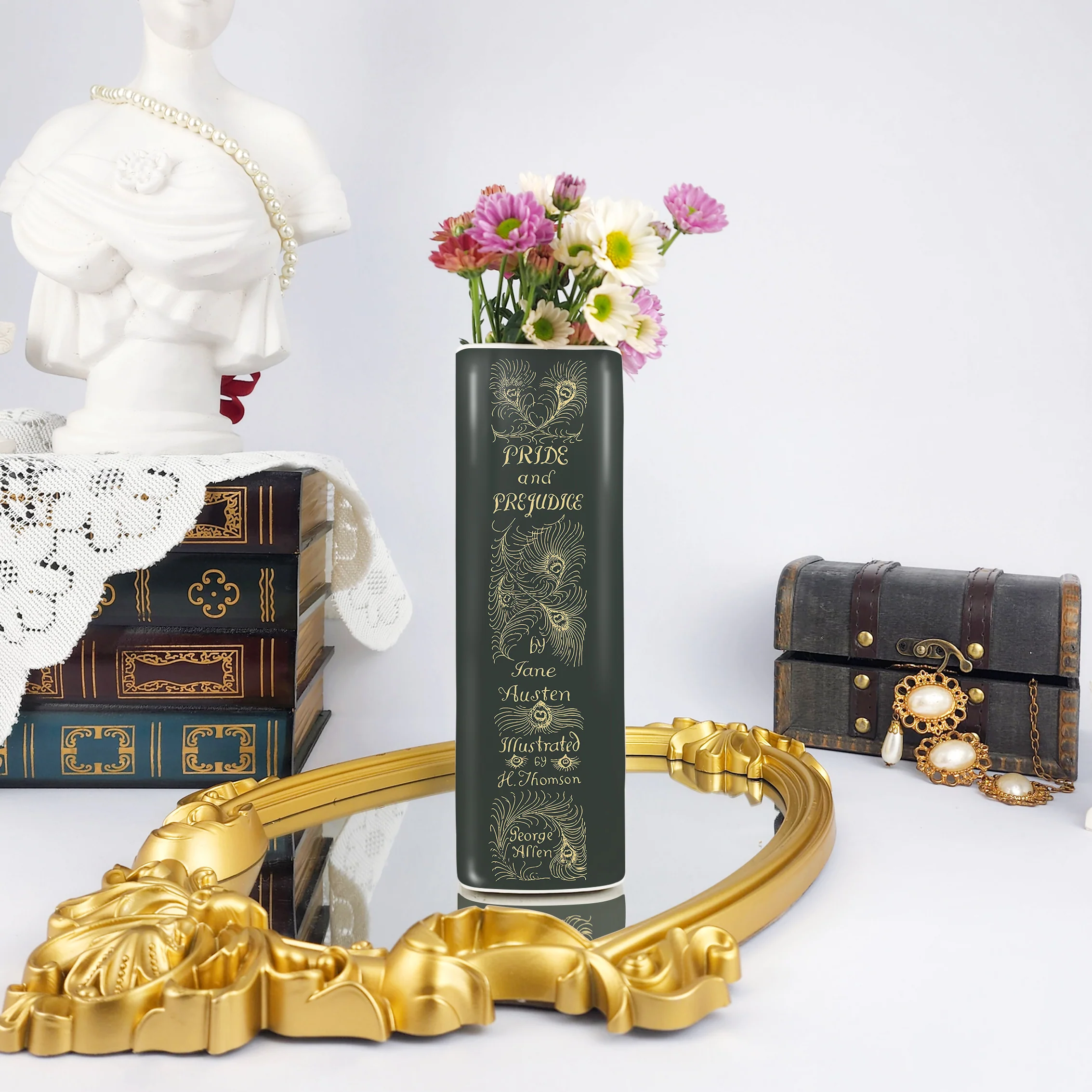Pride and Prejudice Ceramic Book Vase - Large - Image 4