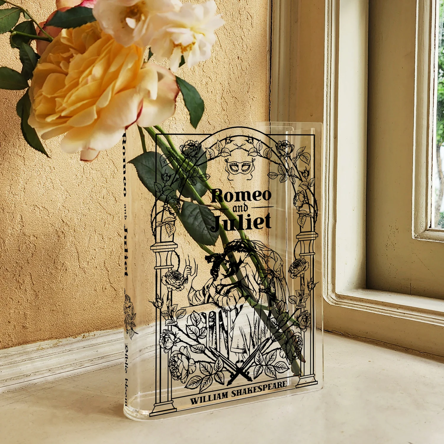 Romeo and Juliet Acrylic Book Vase - Image 3