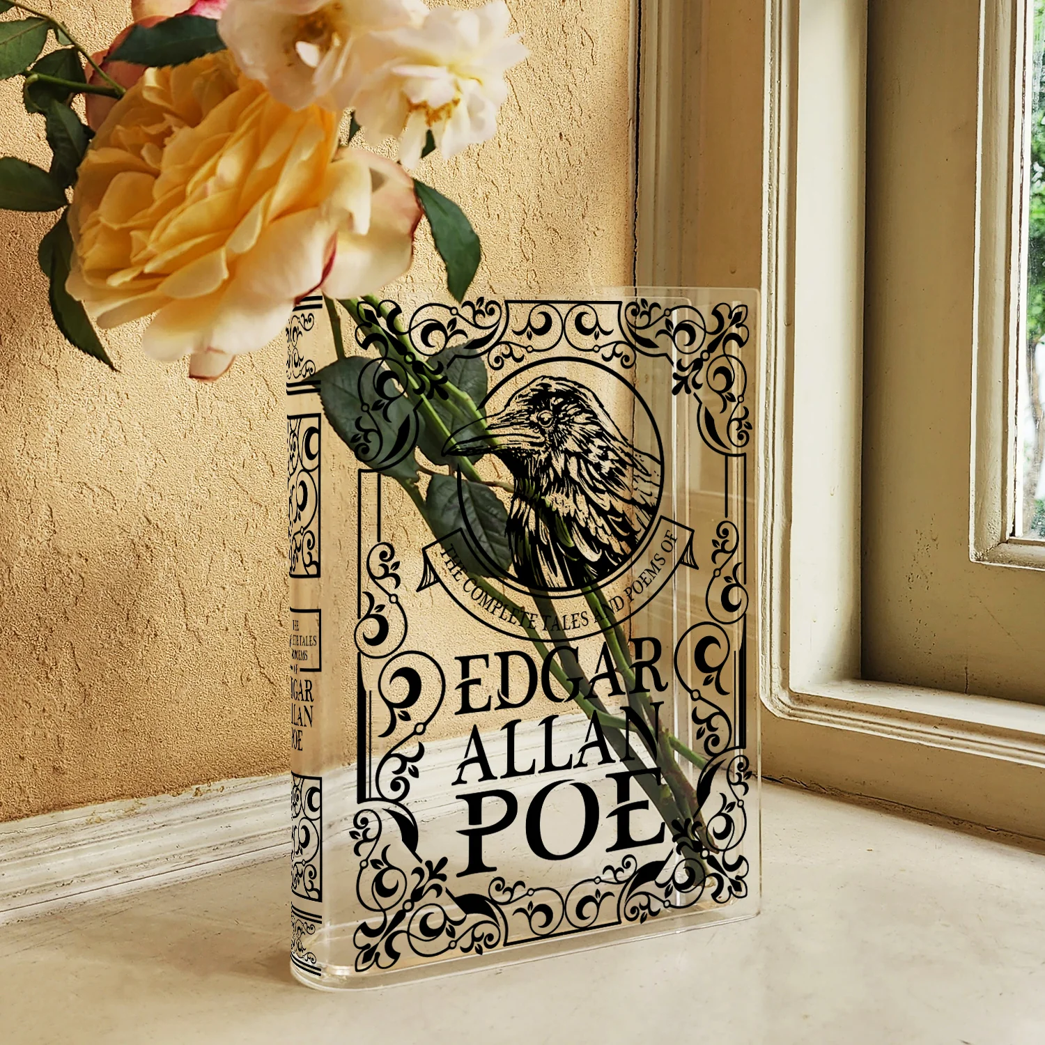 Edgar Allan Poe Acrylic Book Vase - Image 3