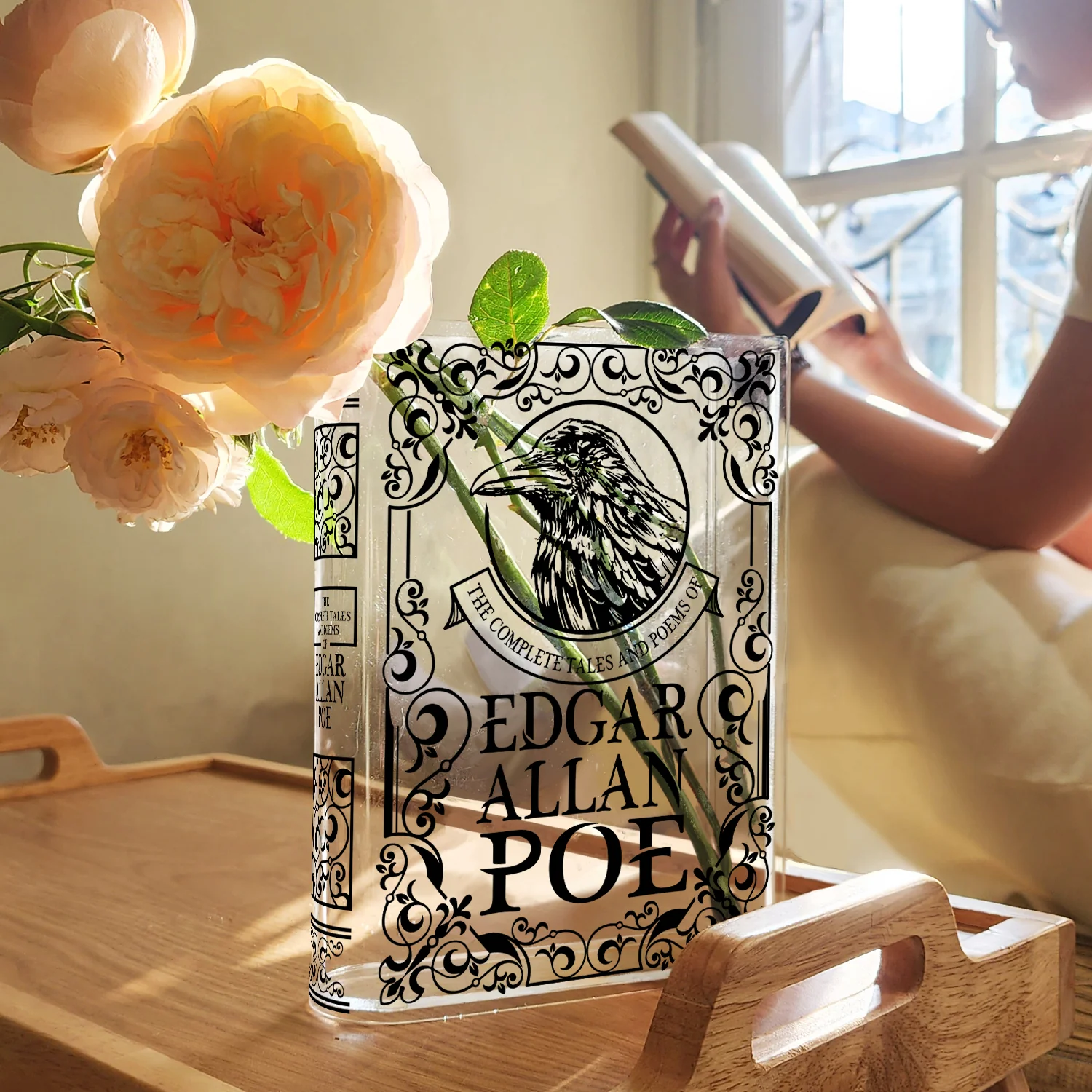 Edgar Allan Poe Acrylic Book Vase - Image 4