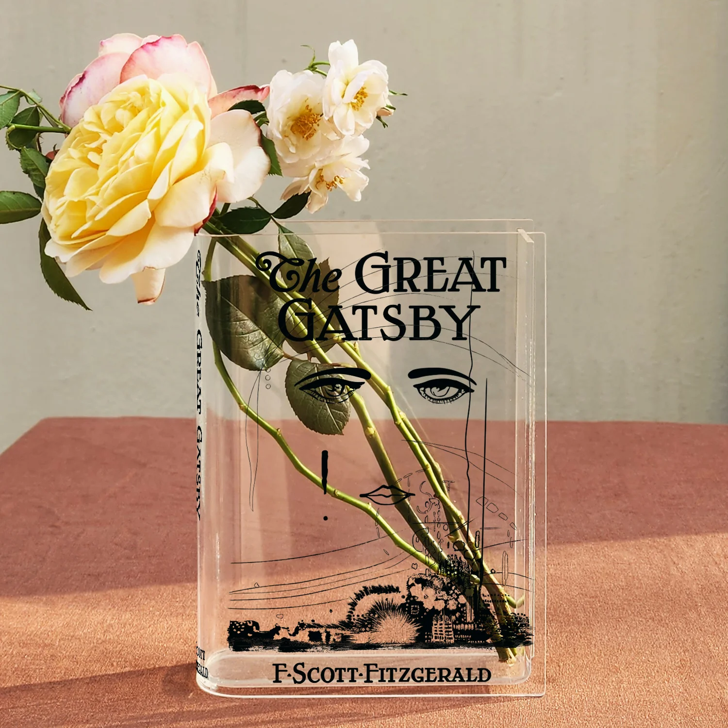 The Great Gatsby Acrylic Book Vase - Black - Image 2