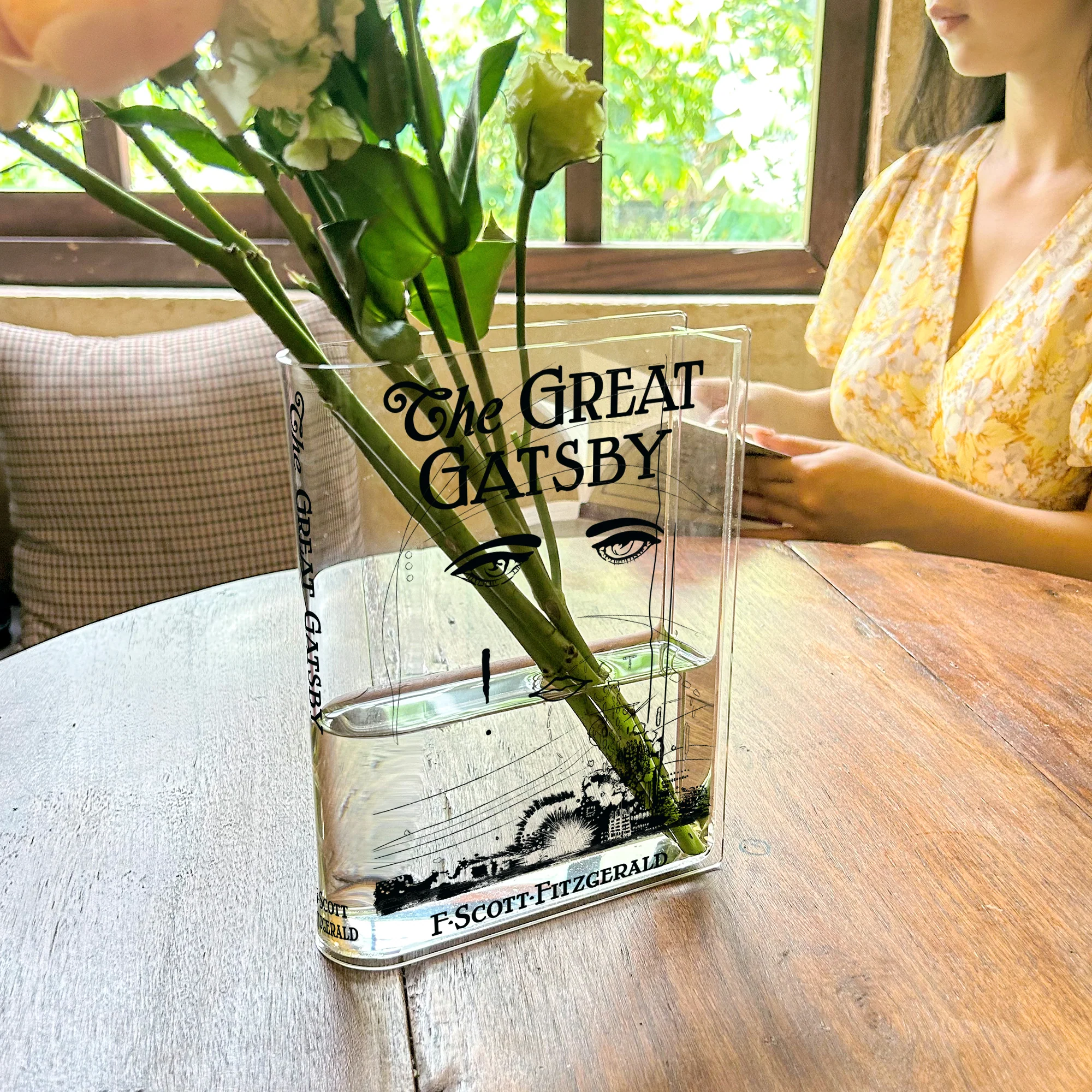 The Great Gatsby Acrylic Book Vase - Black - Image 6