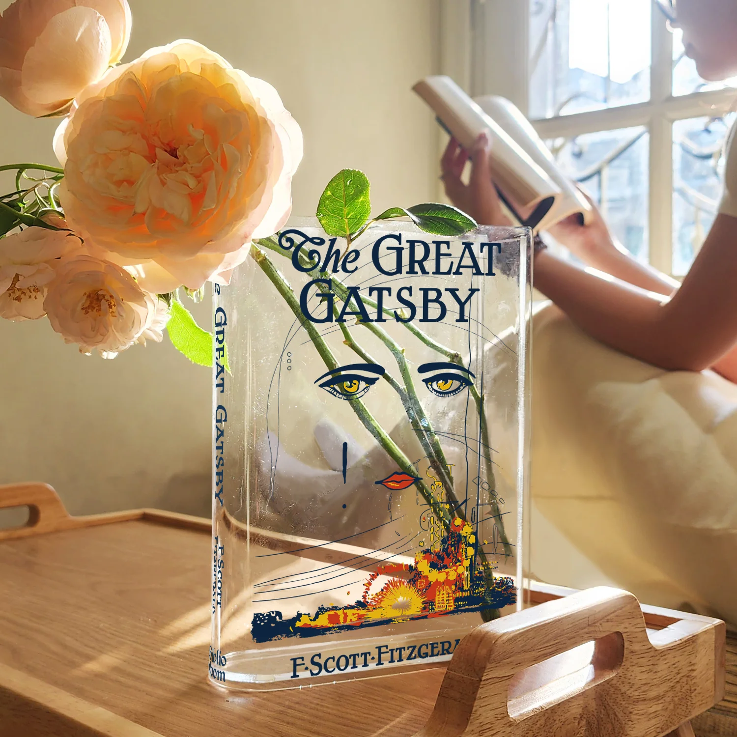 The Great Gatsby Acrylic Book Vase - Colorful - Image 5