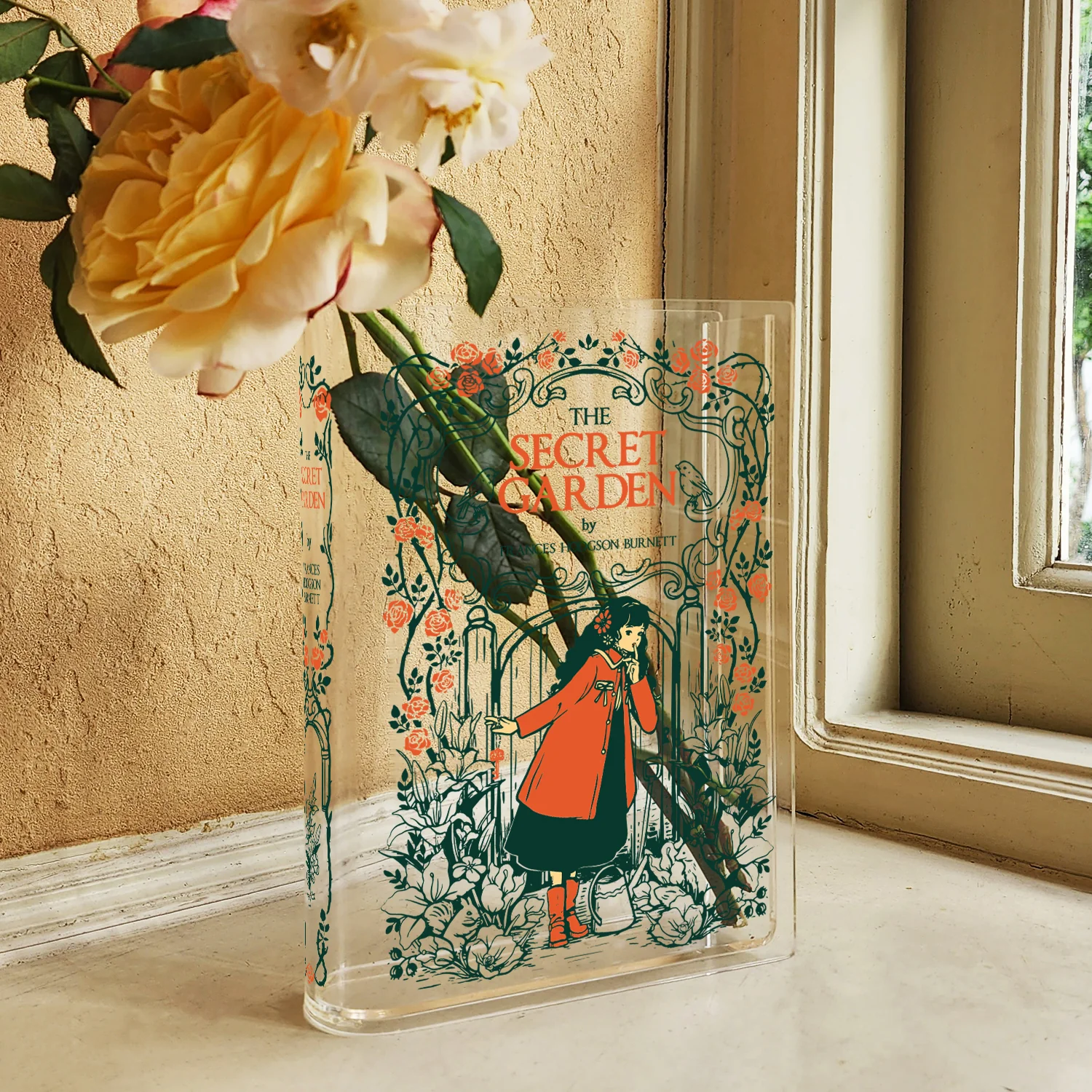 The Secret Garden Acrylic Book Vase - Black Hair - Image 3