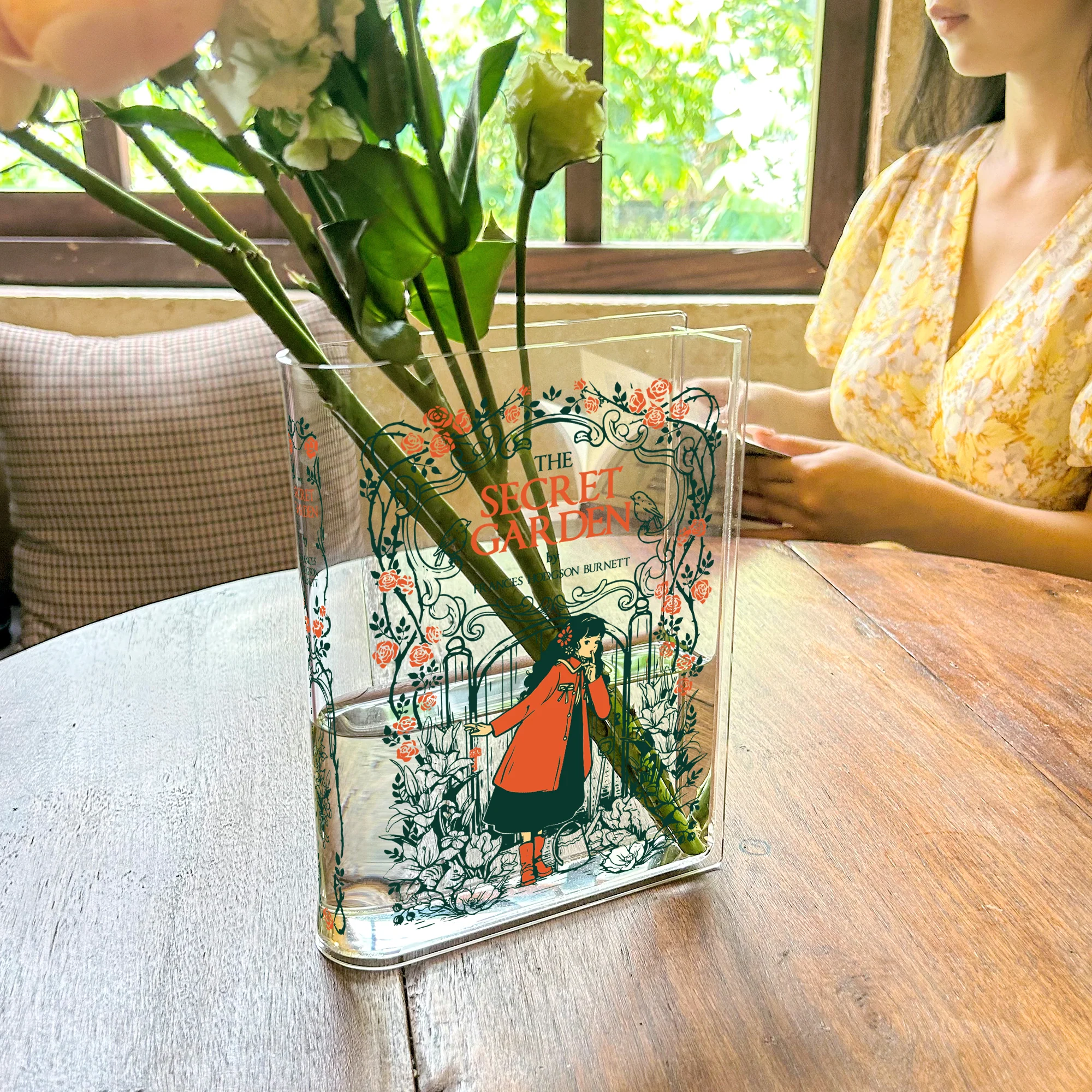 The Secret Garden Acrylic Book Vase - Black Hair - Image 7