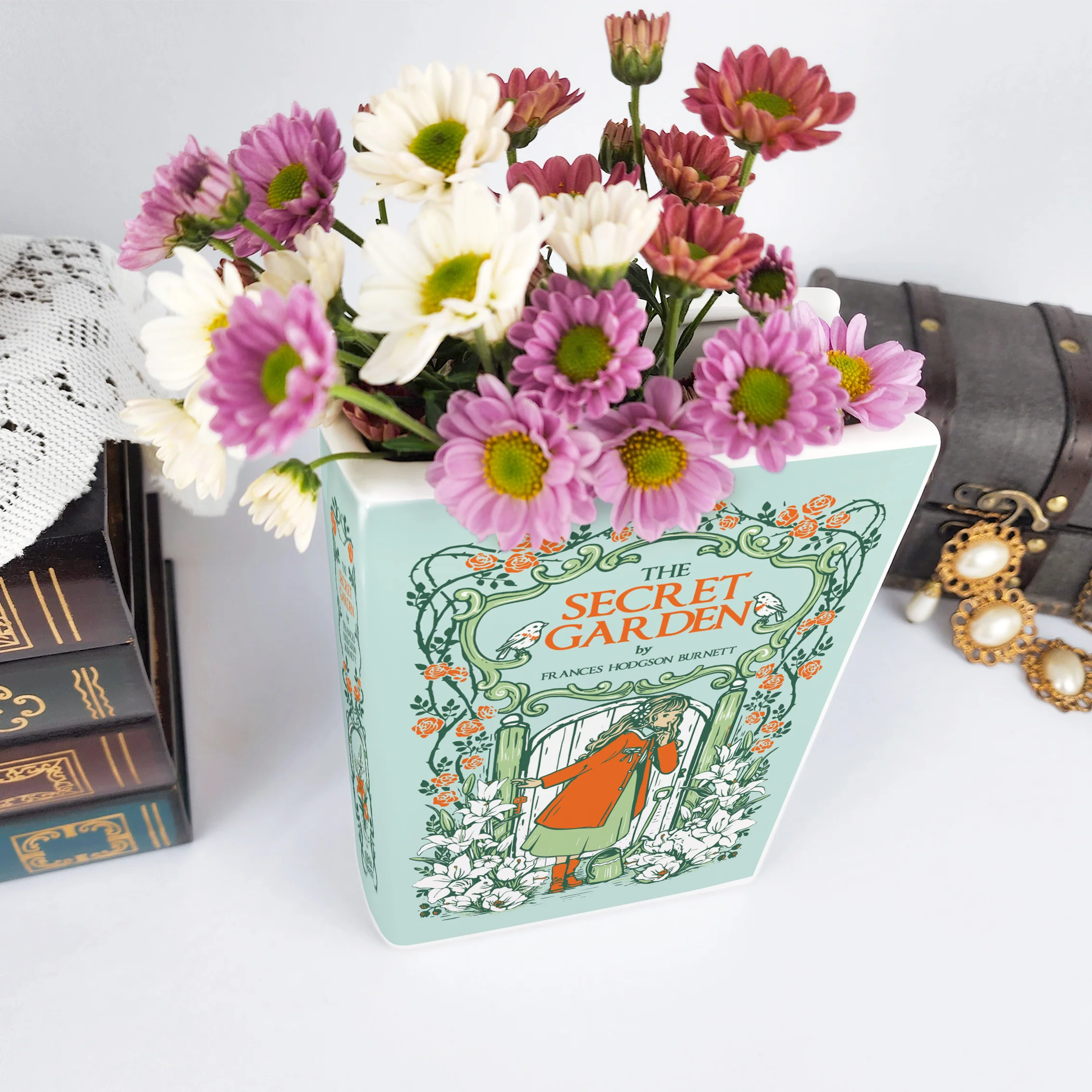 The Secret Garden Ceramic Book Vase - Large - Image 4