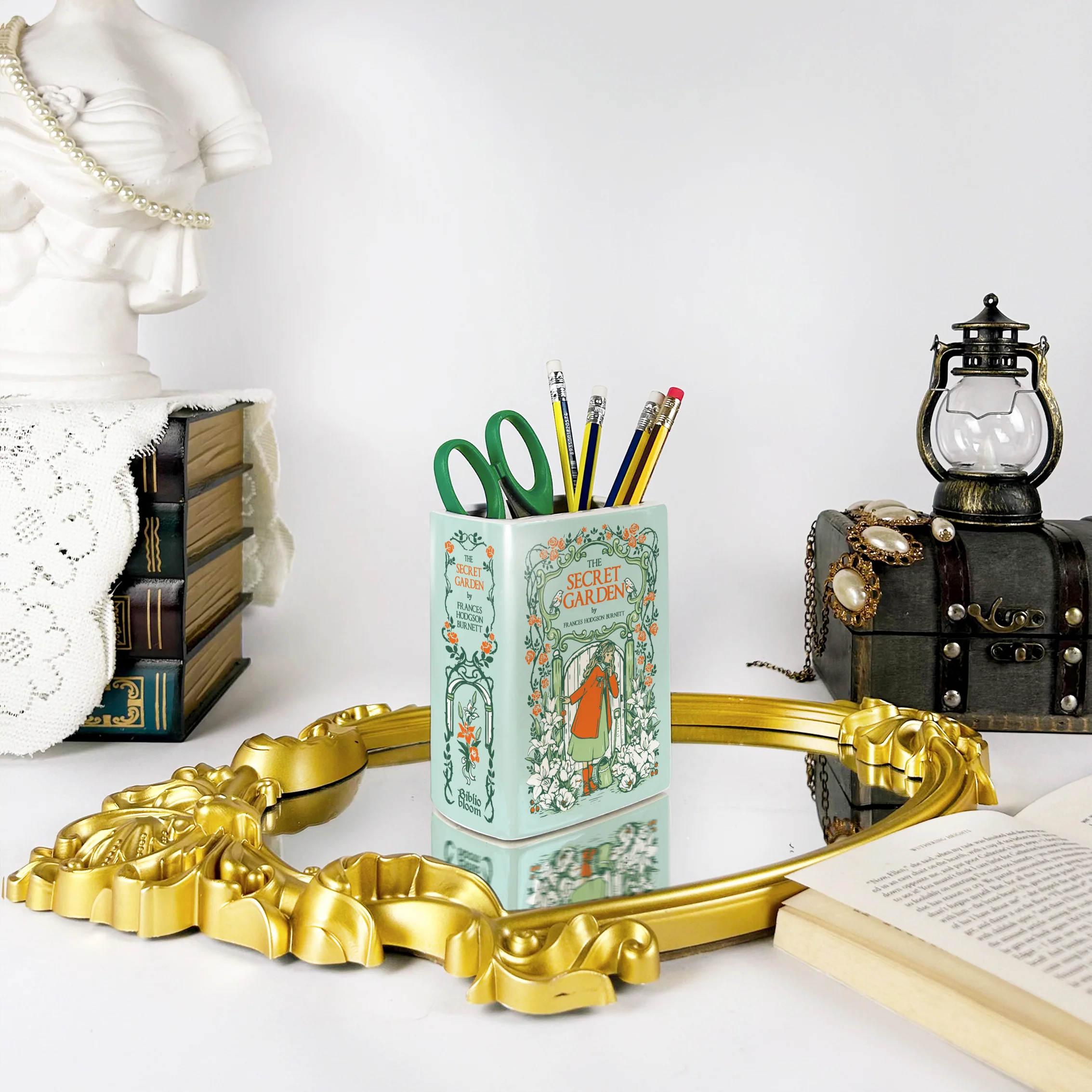 The Secret Garden Ceramic Book Vase - Small - Image 3