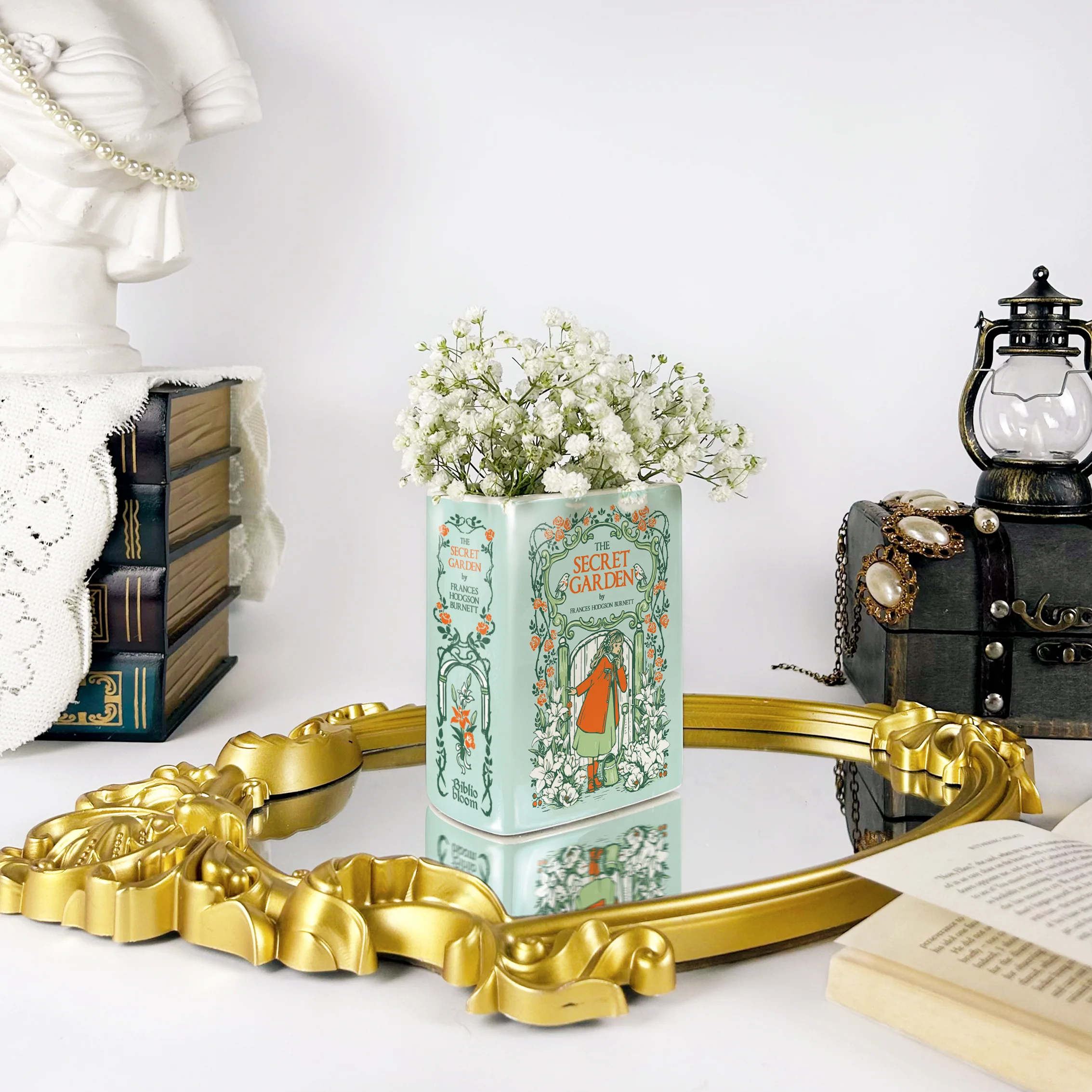 The Secret Garden Ceramic Book Vase - Small - Image 4