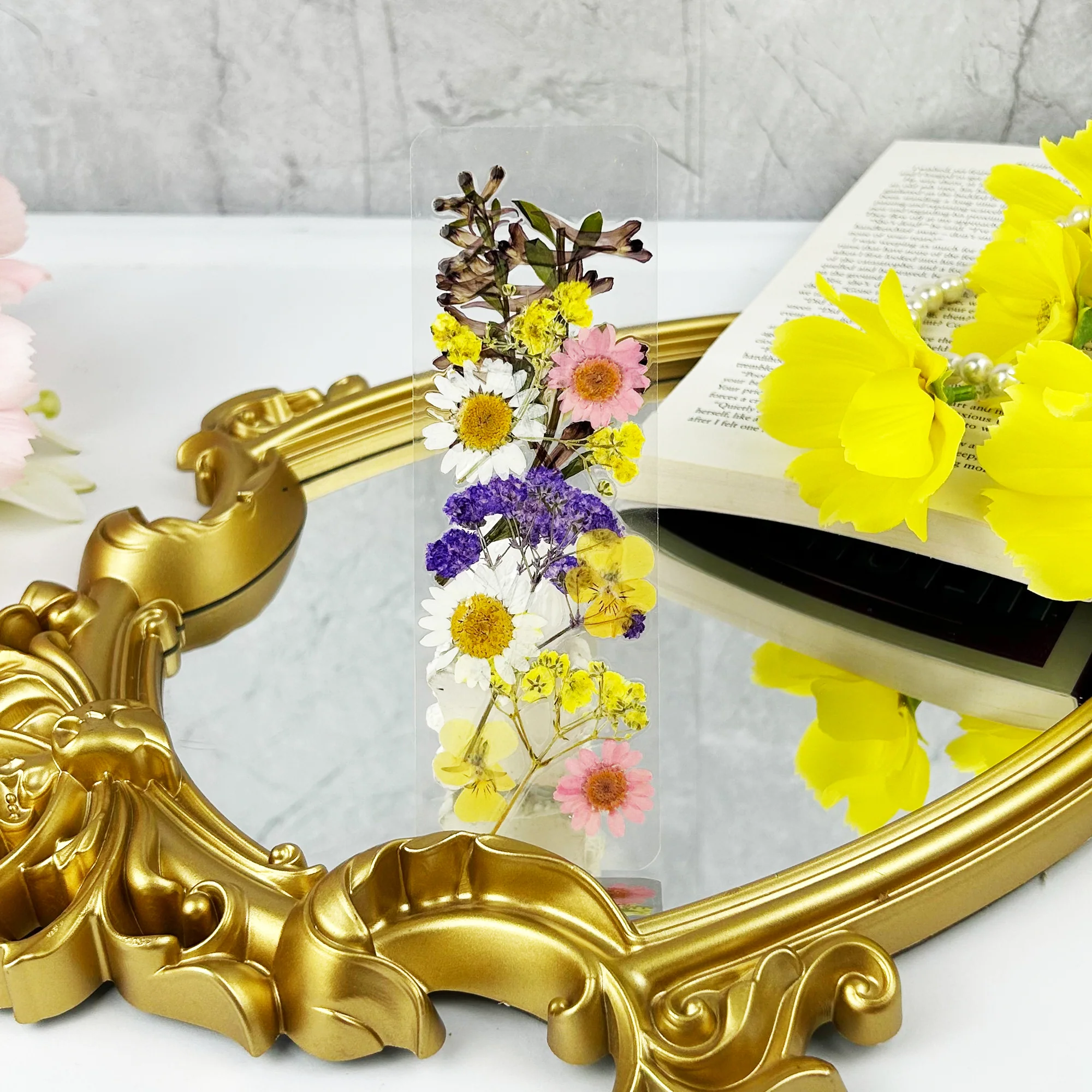 Floral Symphony Pressed Flower Bookmark - Image 5