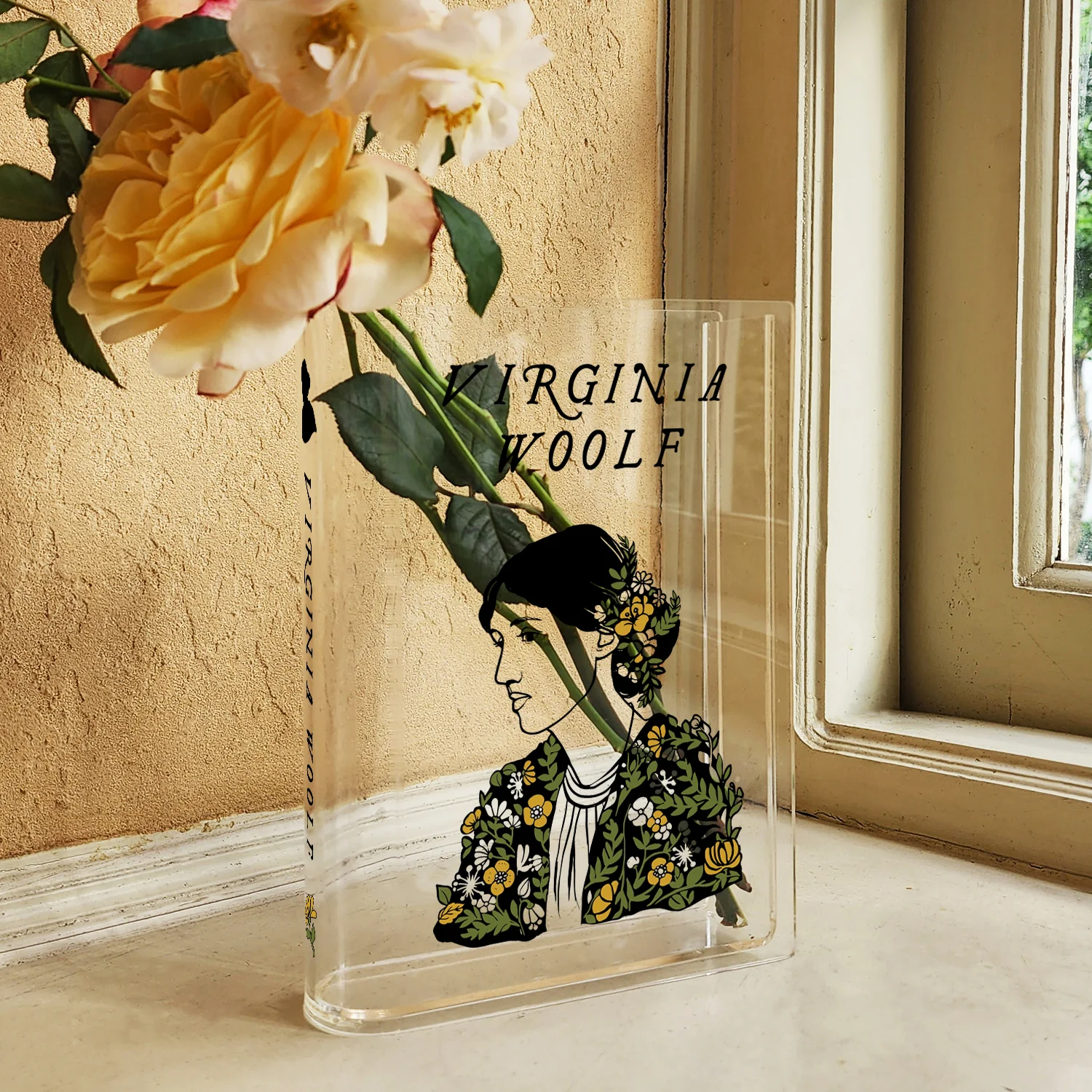 Virginia Woolf Acrylic Book Vase - Image 3