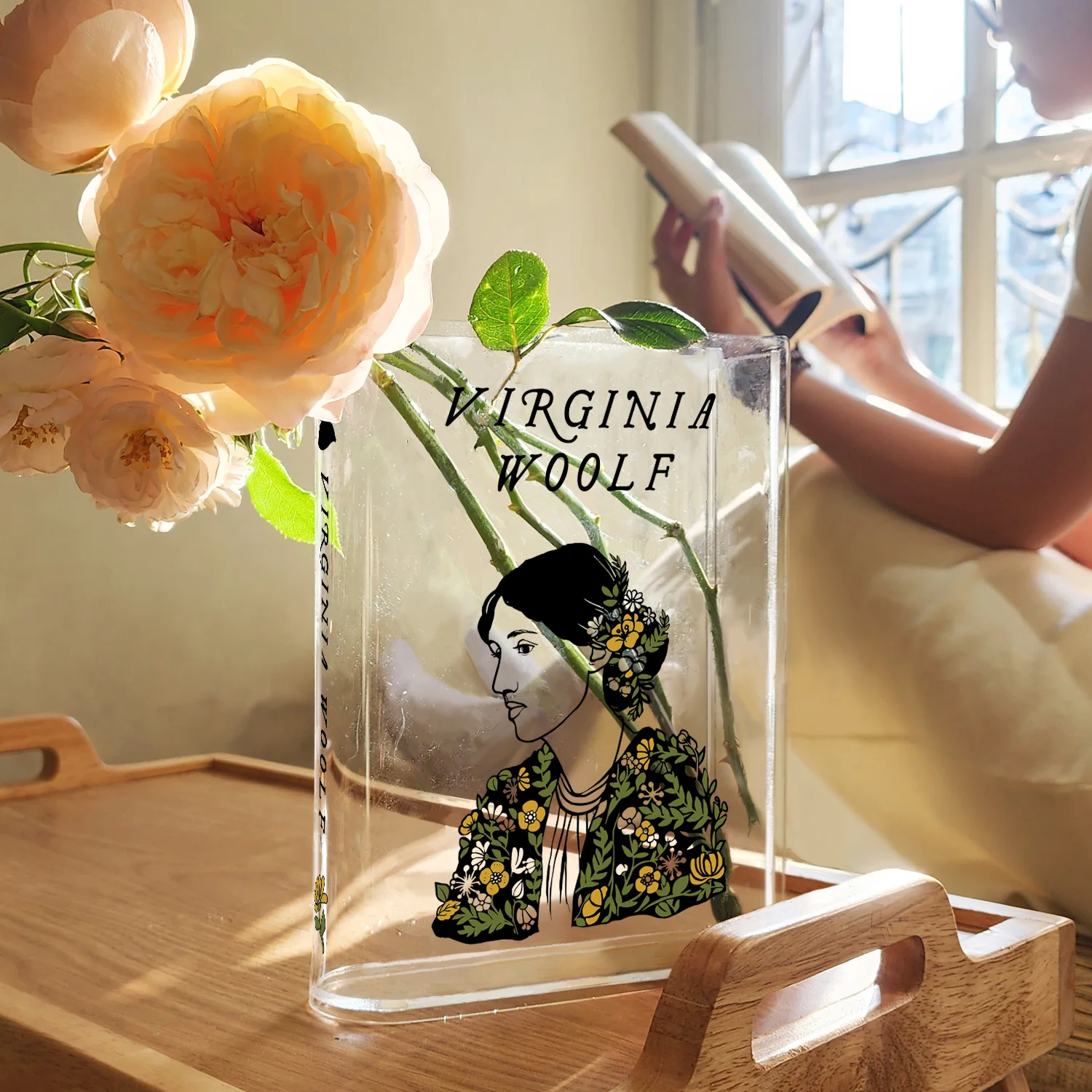 Virginia Woolf Acrylic Book Vase - Image 4