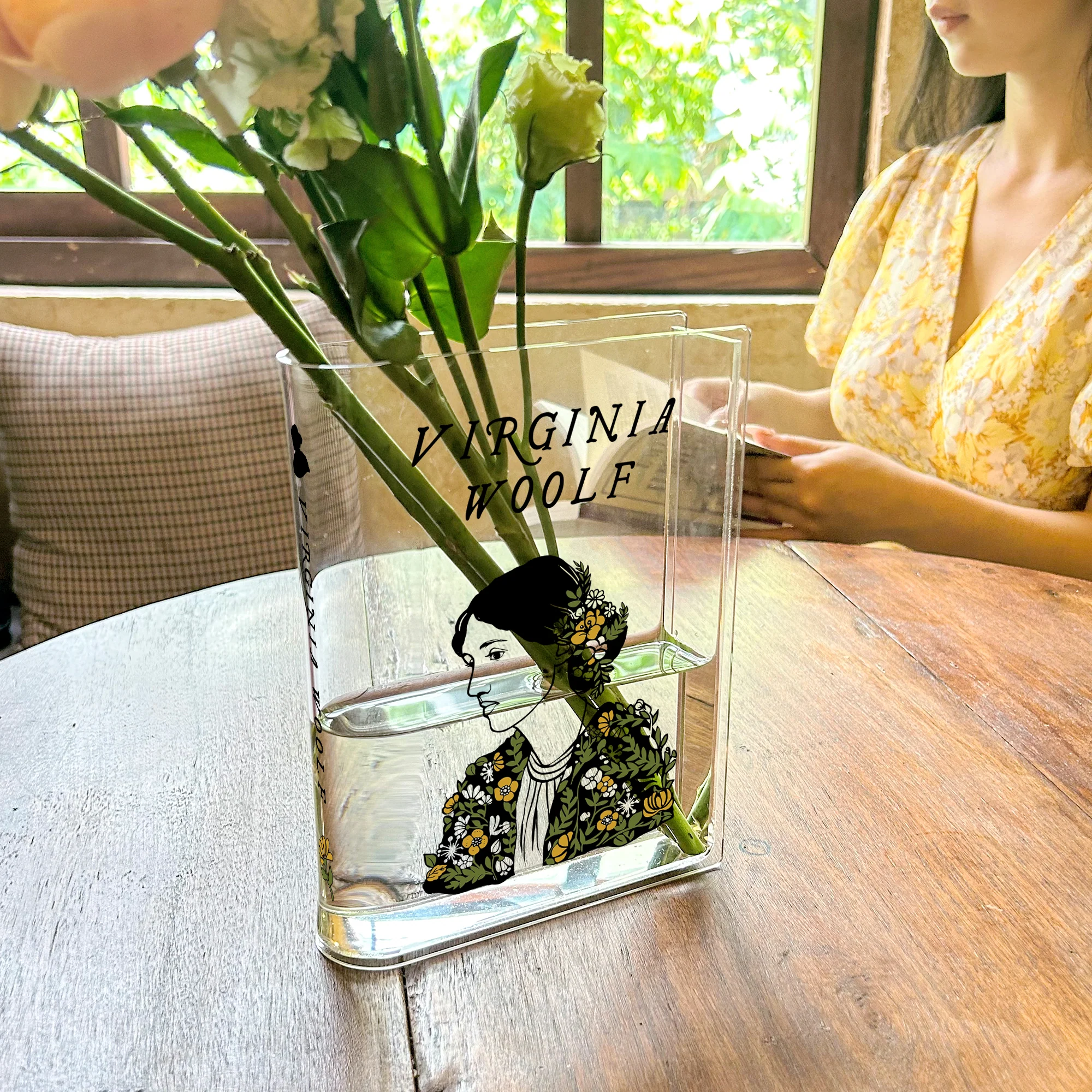Virginia Woolf Acrylic Book Vase - Image 7